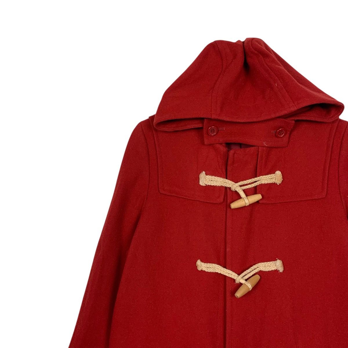 Japanese Brand Ined Red Duffle Coat Size M / US 6-8 / IT 42-44 - 6 Thumbnail