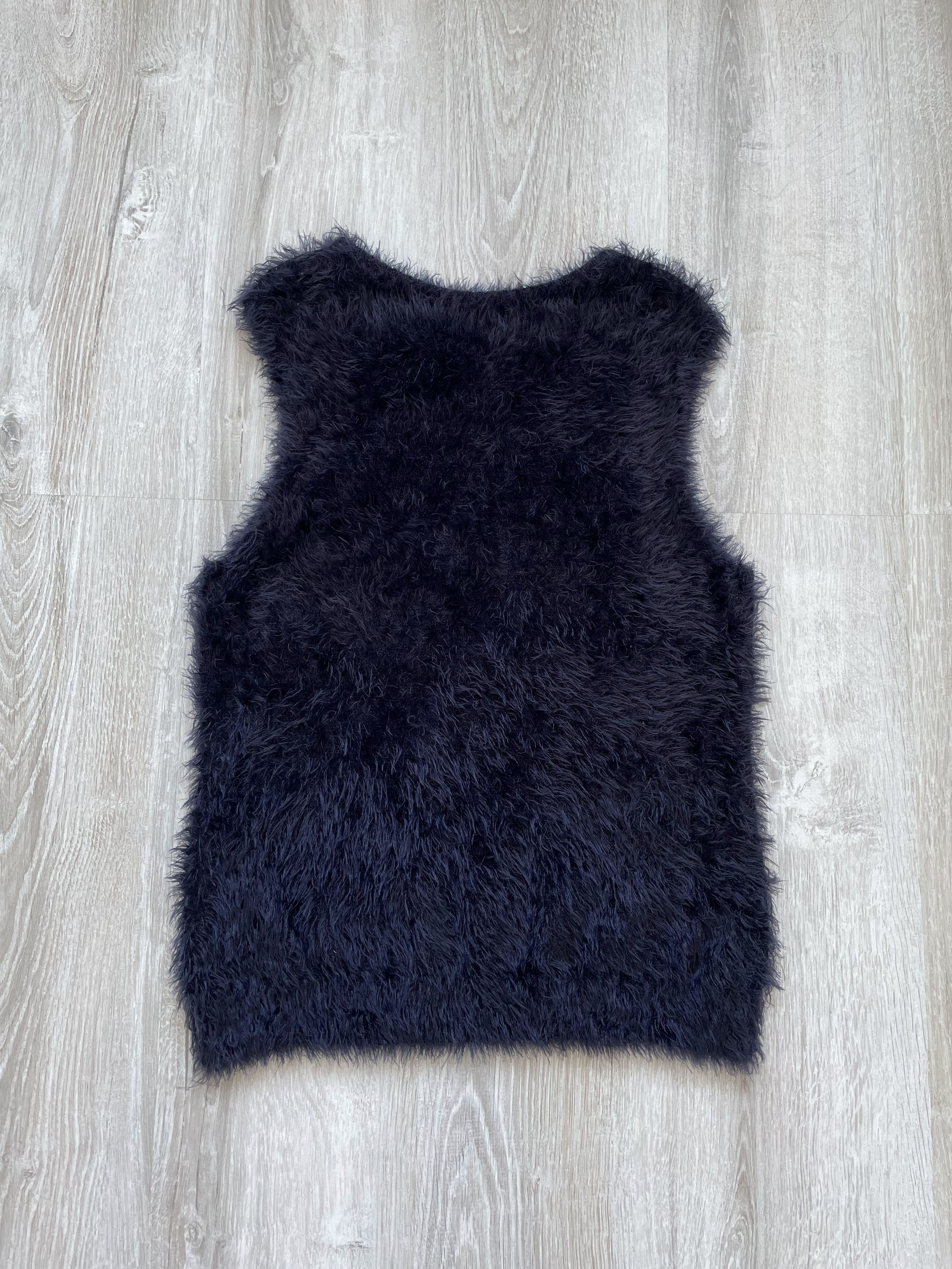 If Six Was Nine Vintage Y2K Fuzzy Mohair Style Tank Top Size S / US 4 / IT 40 - 4 Thumbnail