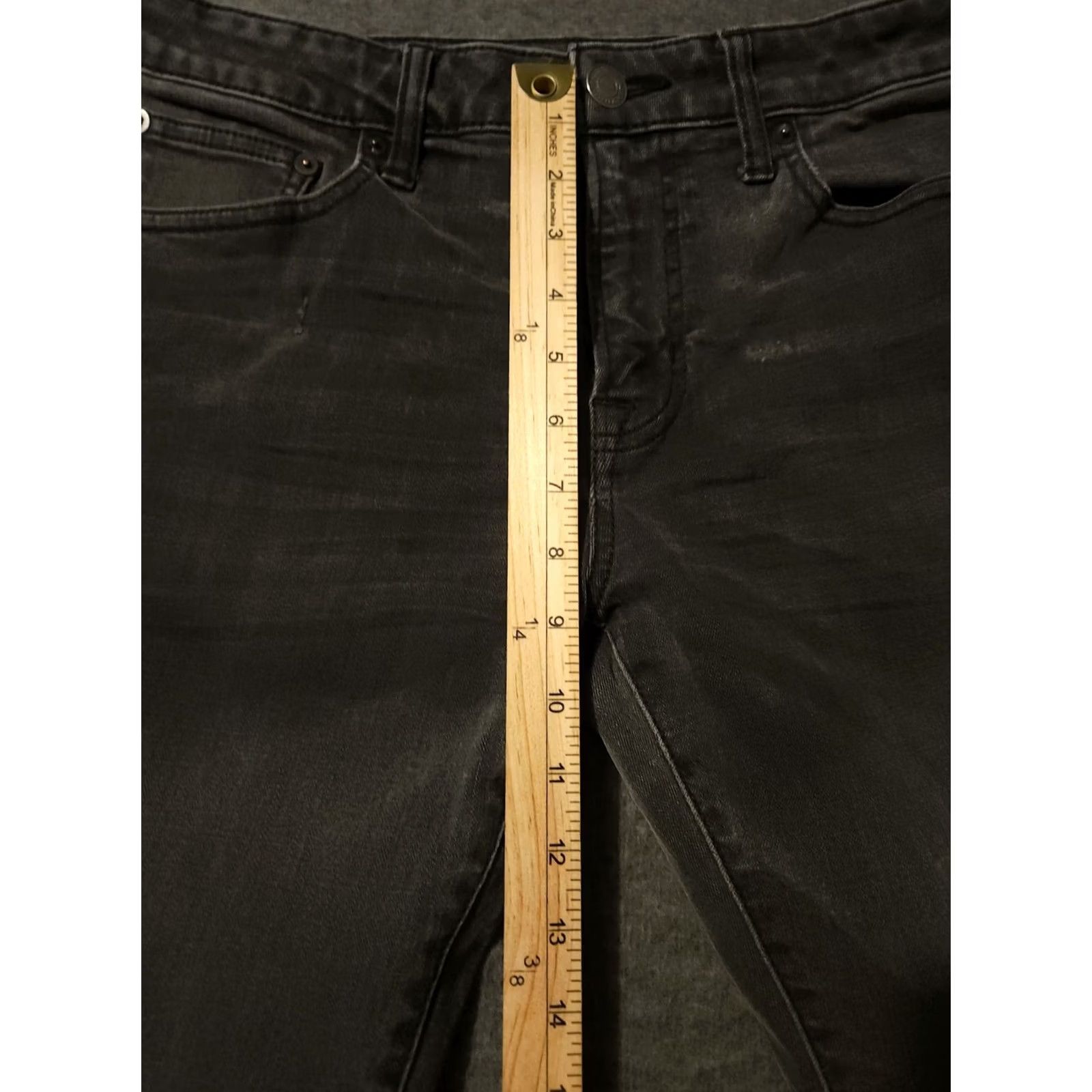 American Eagle Outfitters VINTAGE American Eagle Outfitters Jeans Men 33x29 Ankle Black Distressed Comfort Extreme Flex Denim 90s Grunge USA Size US 33 - 5 Thumbnail