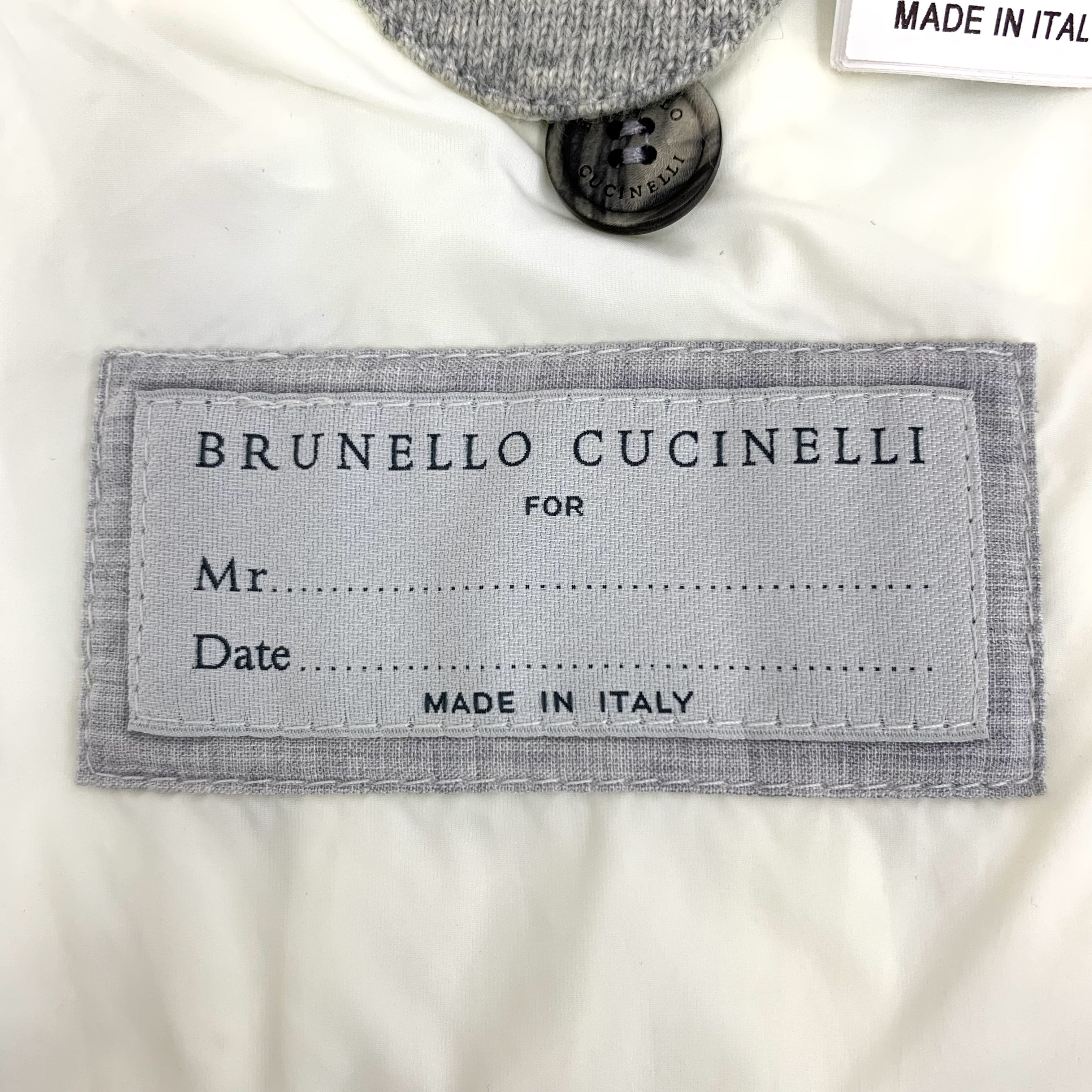Brunello Cucinelli Brunello Cucinelli Cashmere Down Jacket Grey-Green (48) Size US M / EU 48-50 / 2 - 5 Thumbnail