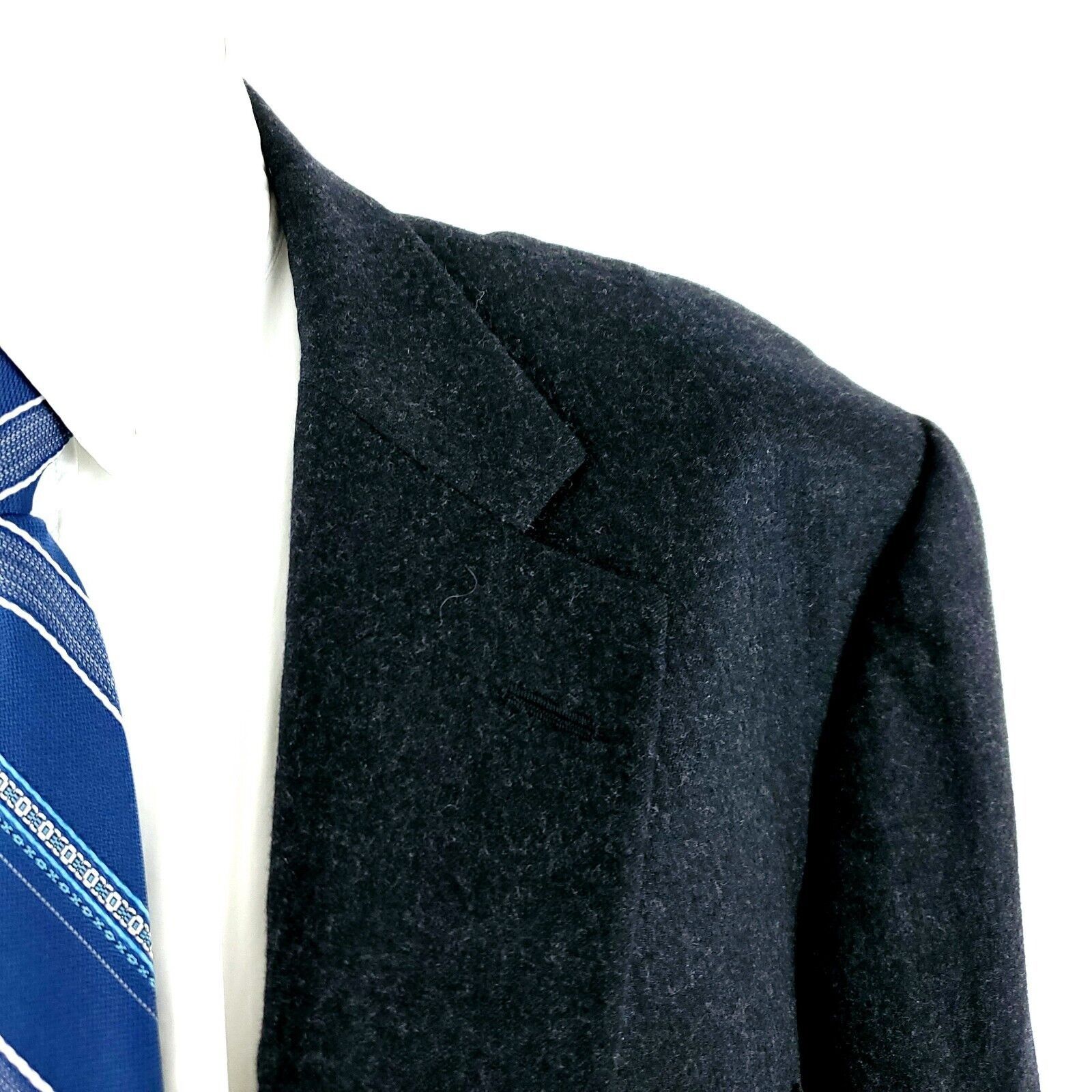Samuelsohn Samuelsohn Sb Austin Super 120s Flannel Tweed Wool 2 Button Size 48L - 2 Thumbnail