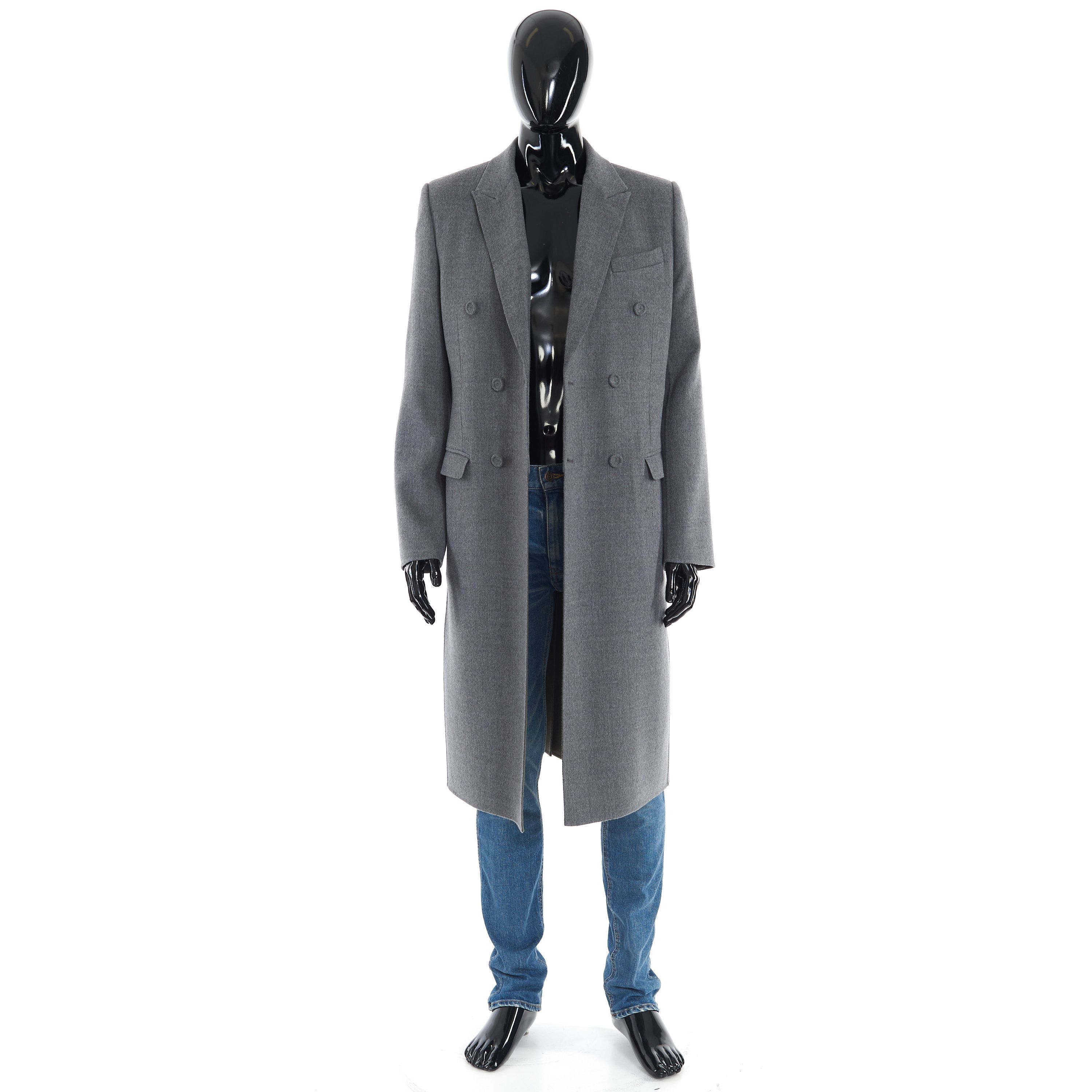 Dior Double Breasted Coat In Gray Virgin Wool Size US M / EU 48-50 / 2 - 1 Thumbnail