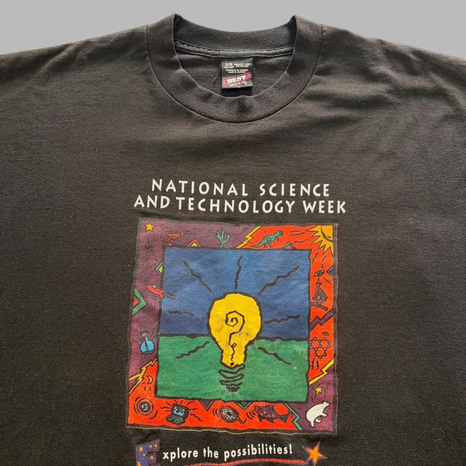 Vintage 90sNational Science and Technology Tee Size US XL / EU 56 / 4 - 2 Thumbnail