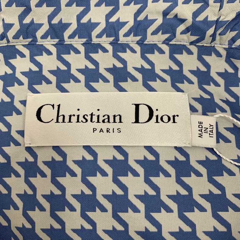 Dior Dior Blue checkered bee embroidery hooded drawstring zipper Size M / US 6-8 / IT 42-44 - 7 Thumbnail