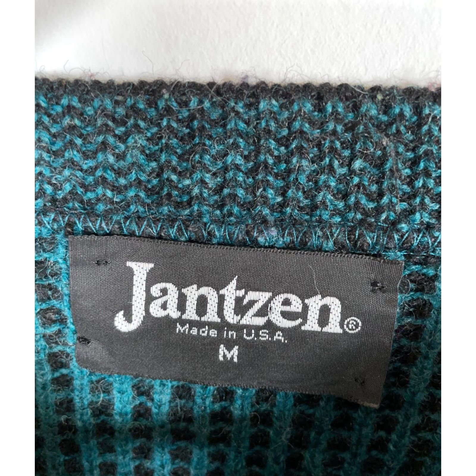 Jantzen VINTAGE Jantzen Sweater Adult Medium Dark Green Wool Blend Crew Neck Pullover Heavyweight 80s Retro Mens Size US M / EU 48-50 / 2 - 3 Thumbnail