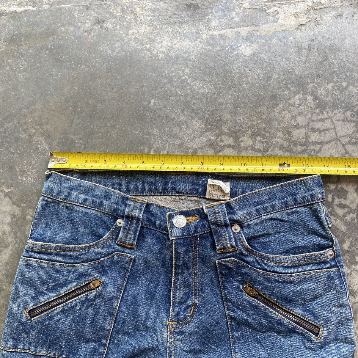 Le Grande Bleu (L.G.B.) × Tornado Mart Vintage Lace Up Stretchable Flared Jeans Size 27" / US 4 / IT 40 - 6 Thumbnail