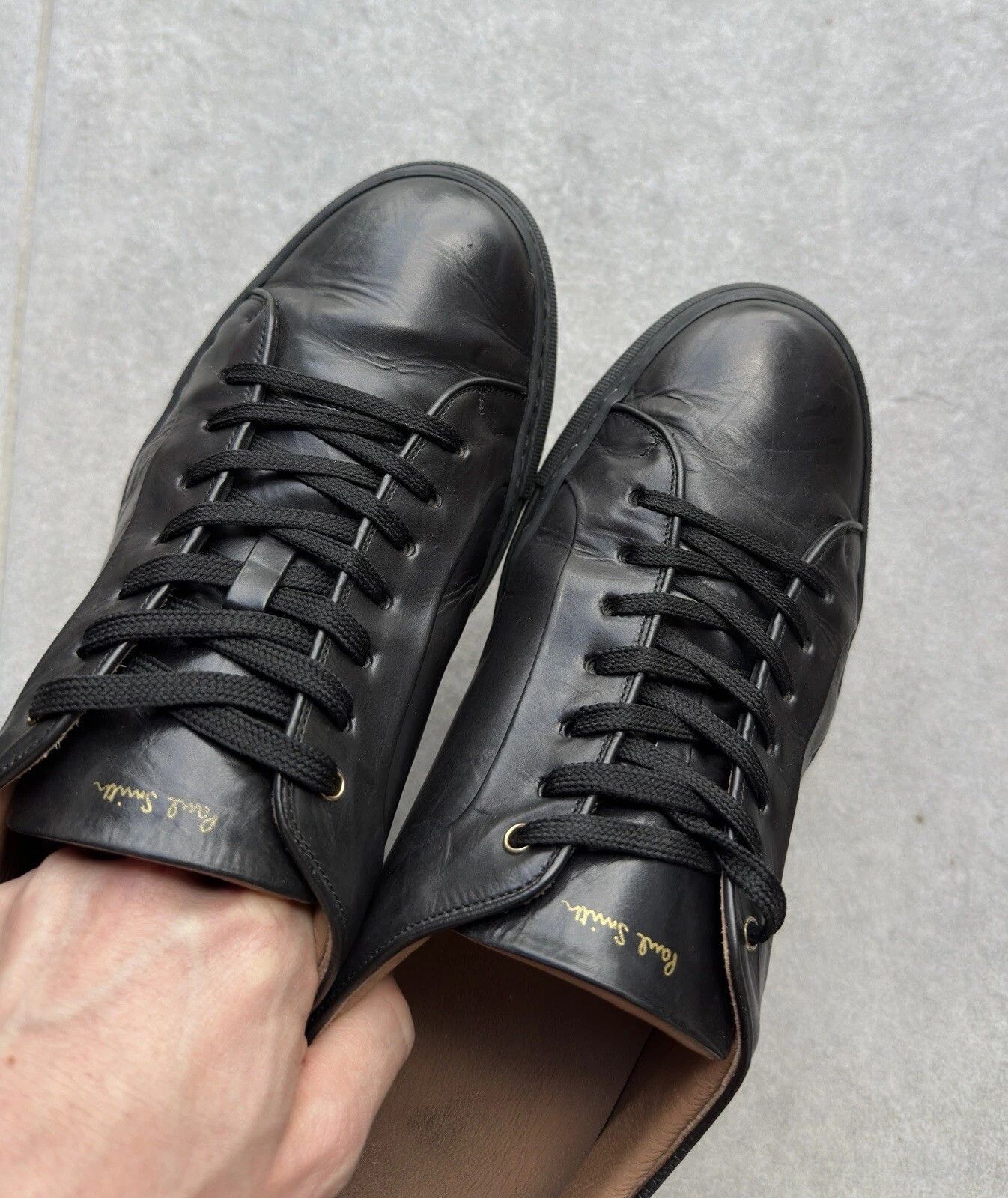Paul Smith Paul Smith Mens Leather Sneakers Shoes Black Size US 10 / EU 43 - 4 Thumbnail