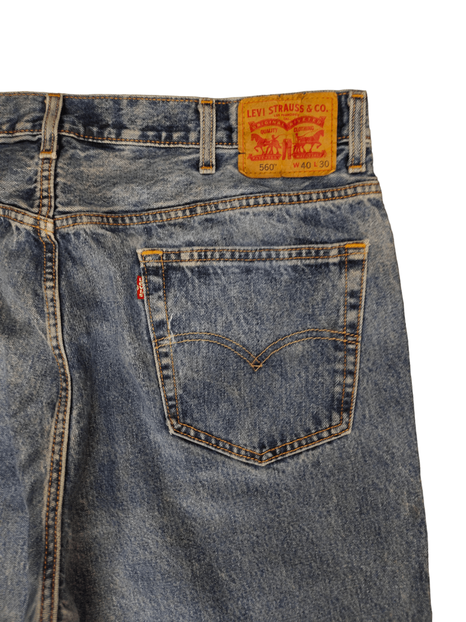 Levi's Vintage Clothing W40 2000s Levis 560 Sand Wash Faded Denim Jeans Size US 40 / EU 56 - 14 Thumbnail