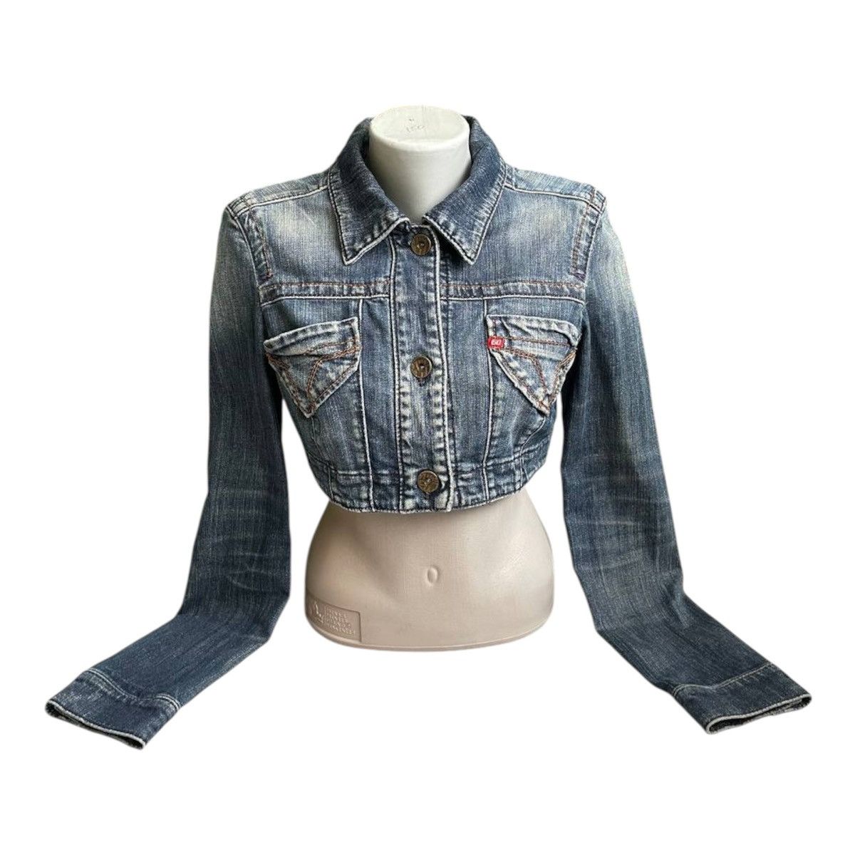 Miss Sixty Vintage Miss Sixtry Cropped Denim Jacket Y2K Avant Garde Size S / US 4 / IT 40 - 3 Thumbnail