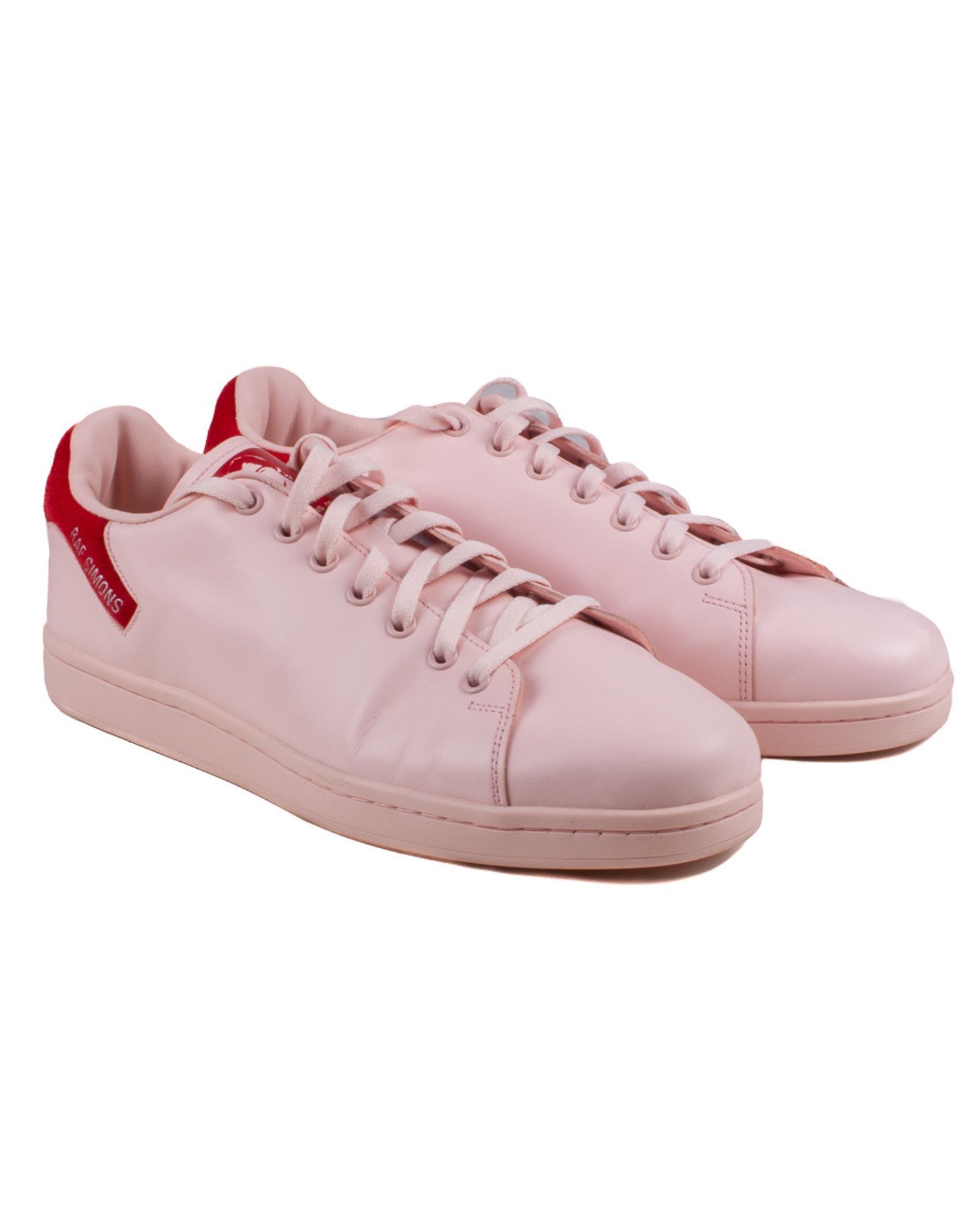 Raf Simons RAF SIMONS ORION PINK RED LEATHER LOW TOP SNEAKERS Grailed