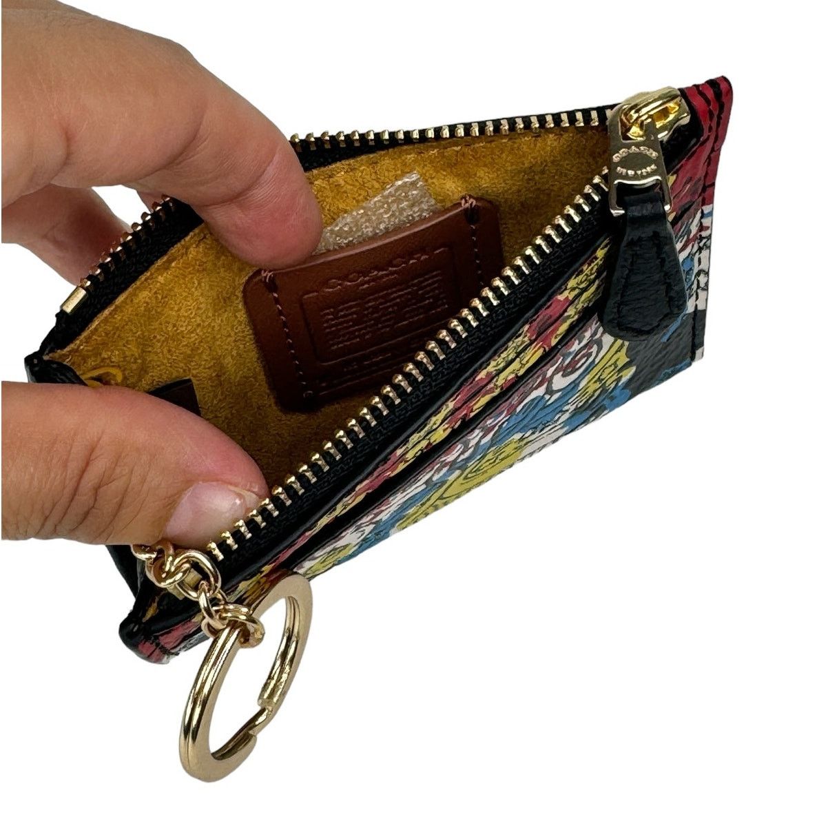 Coach Coach Disney Mickey Mouse X Keith Haring Mini Skinny Id Case Size ONE SIZE - 6 Thumbnail