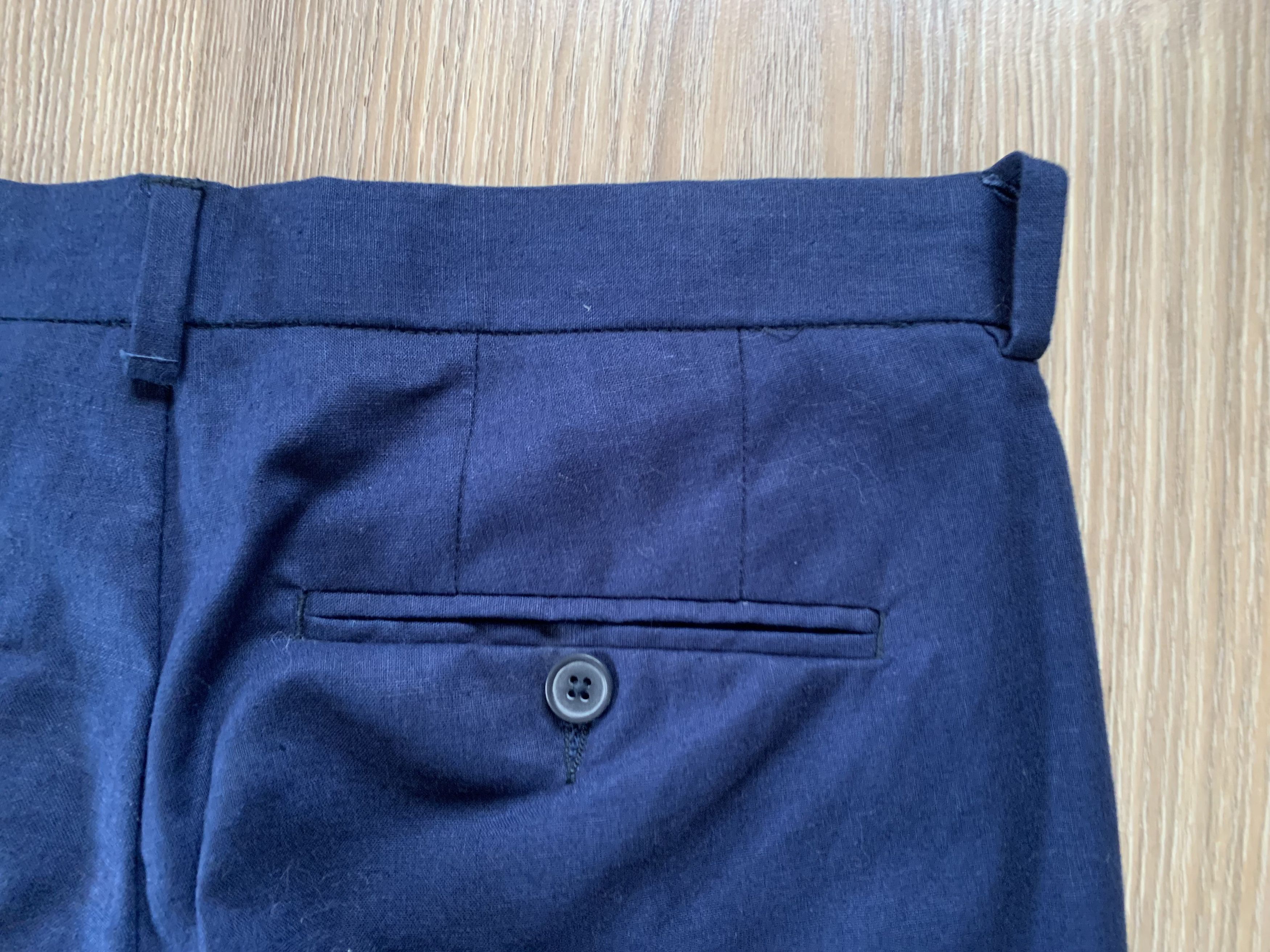 H&M H&M Linen Blend New Blue Pants Trousers Size 44R - 6 Thumbnail