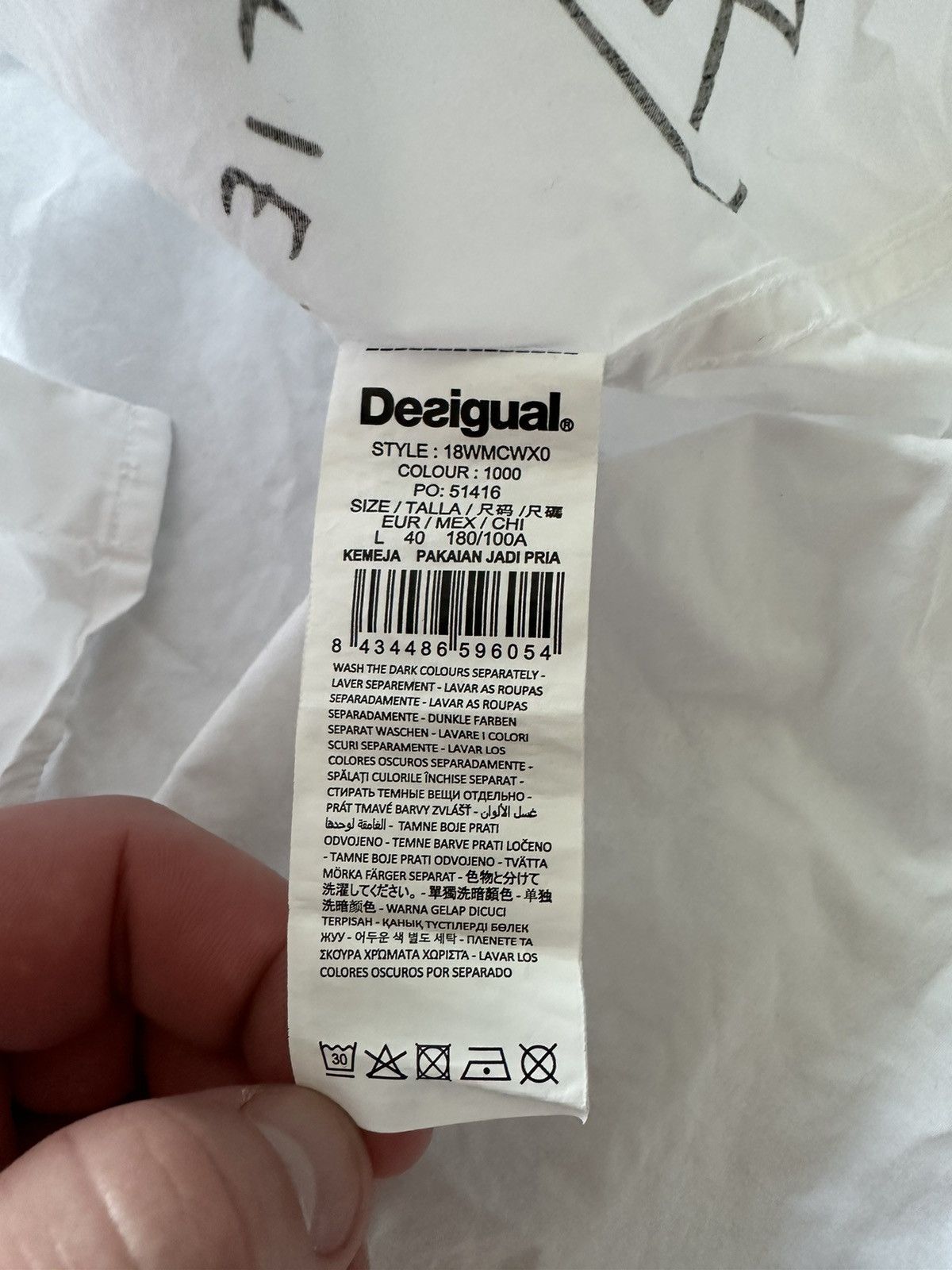 Desigual desigual men long sleeve shirts L White Crazy Size US L / EU 52-54 / 3 - 11 Thumbnail