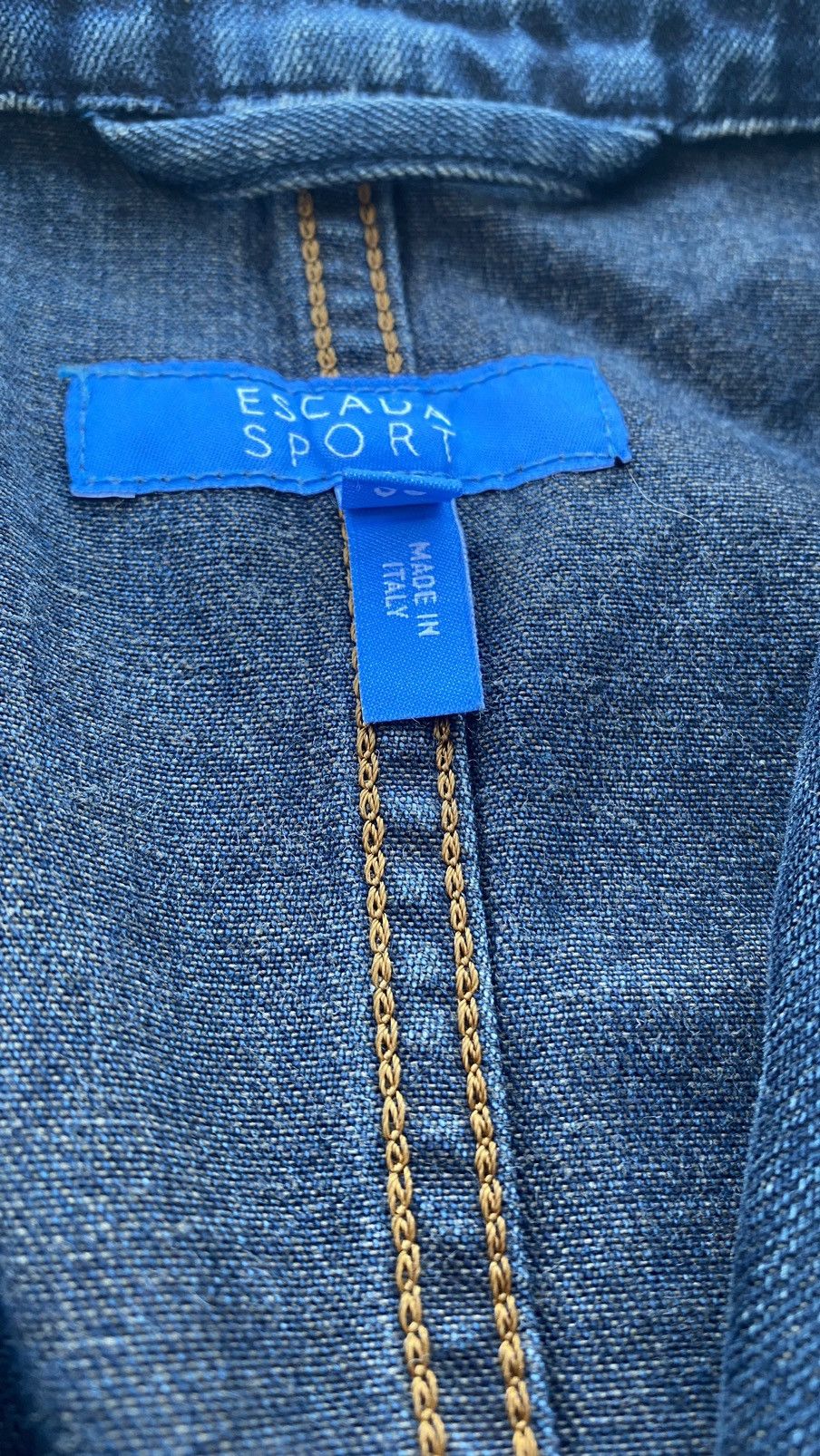 Hysteric Glamour × Japanese Brand × Le Grande Bleu (L.G.B.) Vintage Escada Sport Italy Punk Denim Coat Grunge Blazer Size XS / US 0-2 / IT 36-38 - 8 Thumbnail