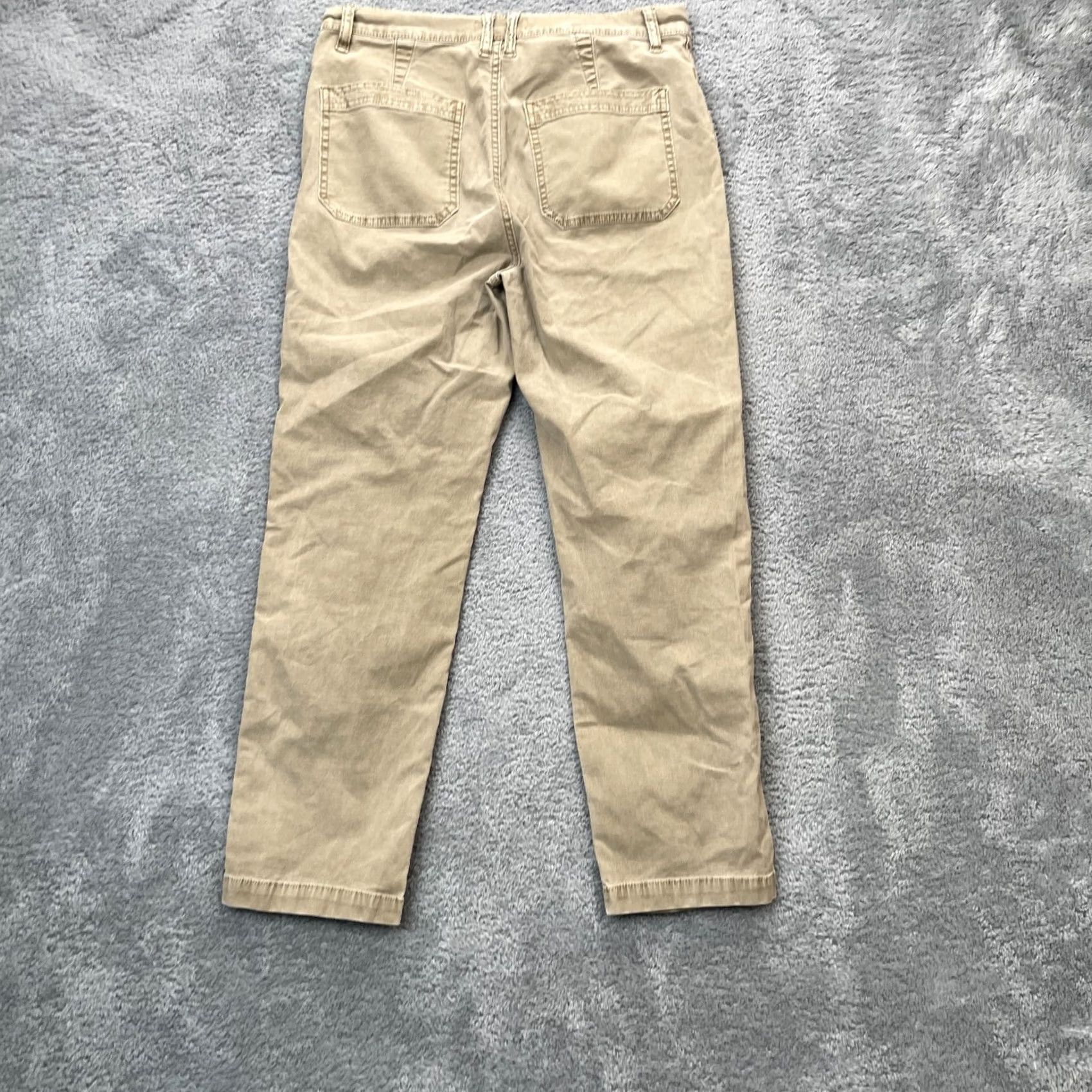 Madewell Madewell Pants Womens Beige Canvas Tapered Leg Stretch Cotton Workwear Casual 29 Size 29" - 2 Thumbnail