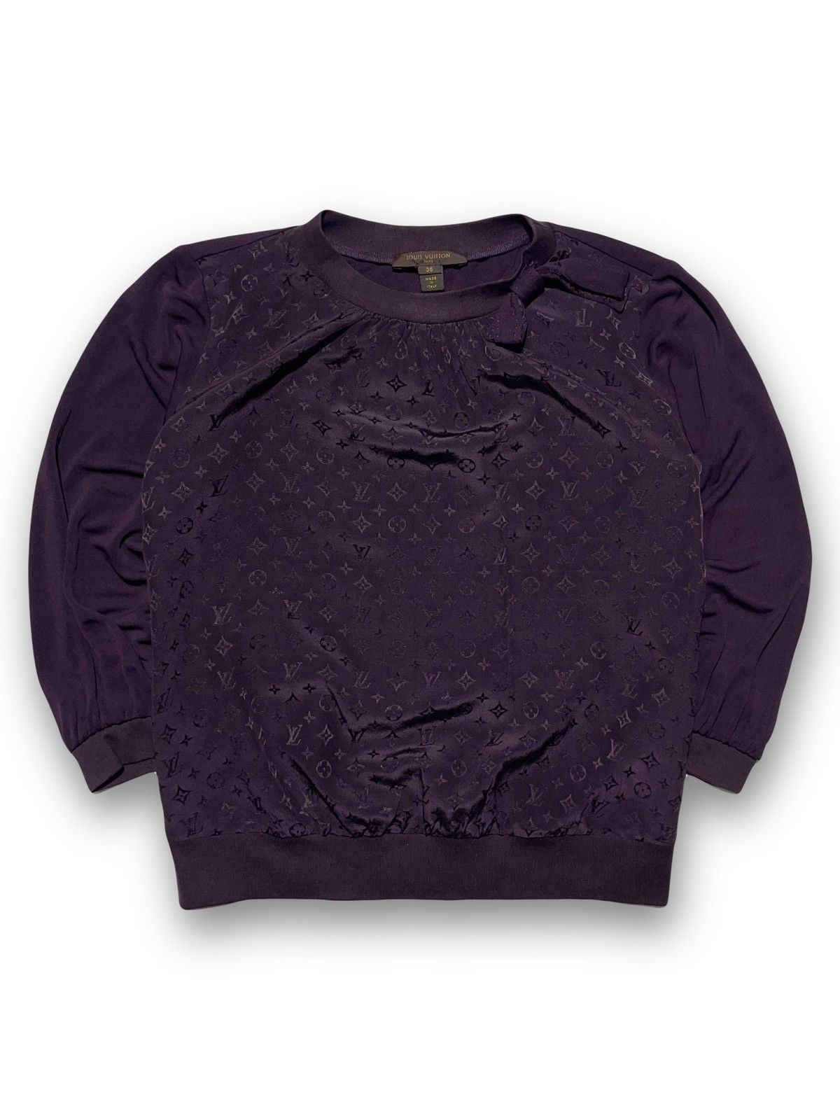 Designer × Louis Vuitton Louis Vuitton Viscose Monogram Sweatshirt Size XS / US 0-2 / IT 36-38 - 1 Thumbnail