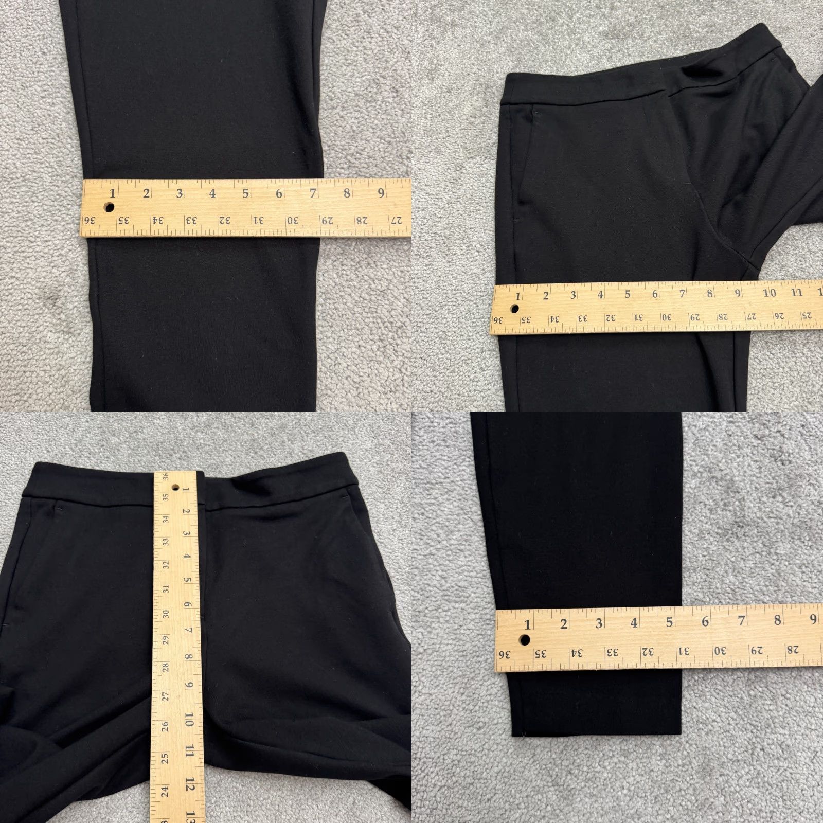 Boden Boden Slim Fit Ankle Pants Womens 6R Black High Rise Stretch Knit Dress Pants Casual Workwear Classic Size 28" / US 6 / IT 42 - 9 Thumbnail