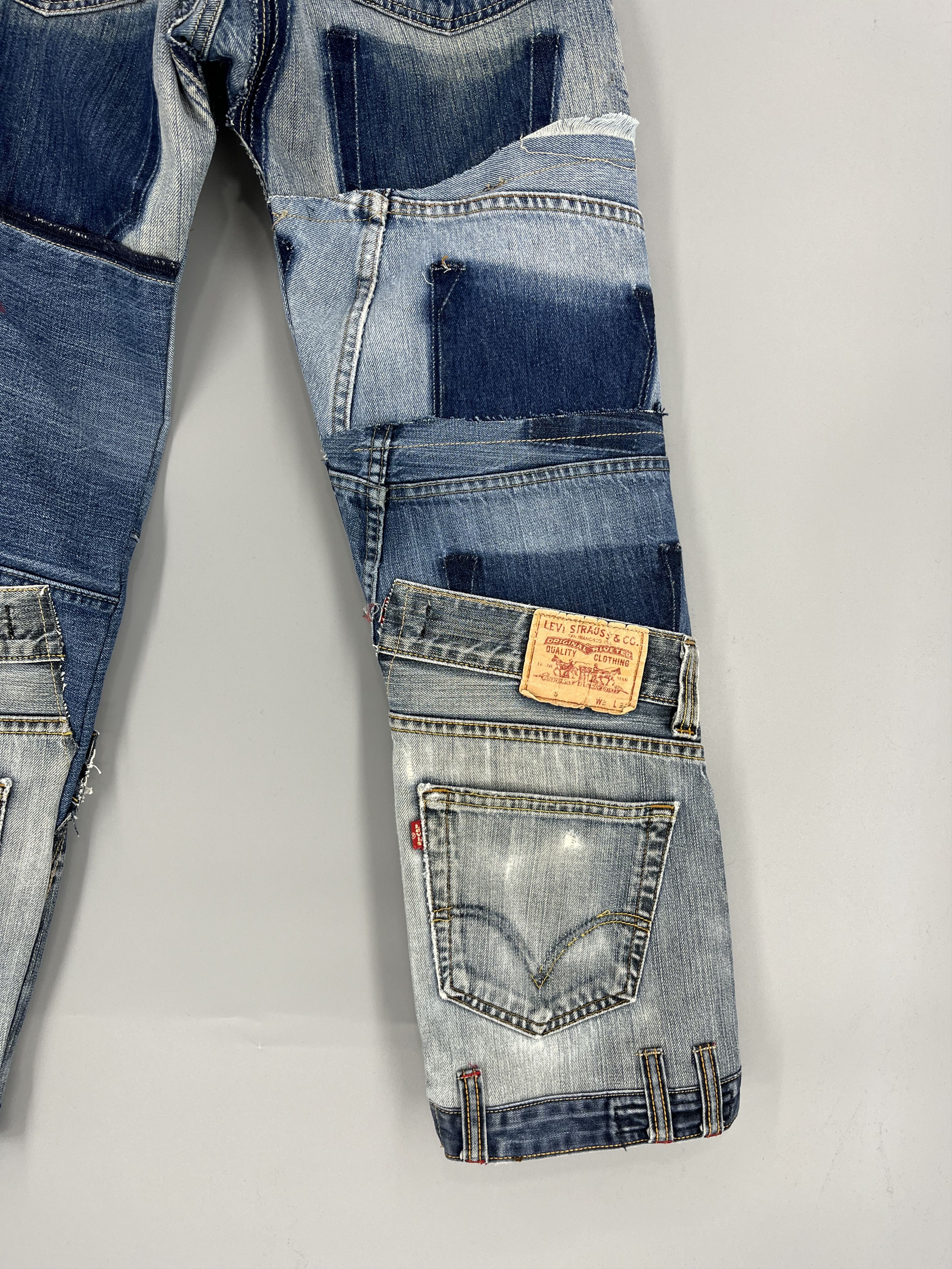 Other 90s Levi’s 501 Patchwork Multipocket Denim Custom Jeans USA Size US 31 - 12 Thumbnail