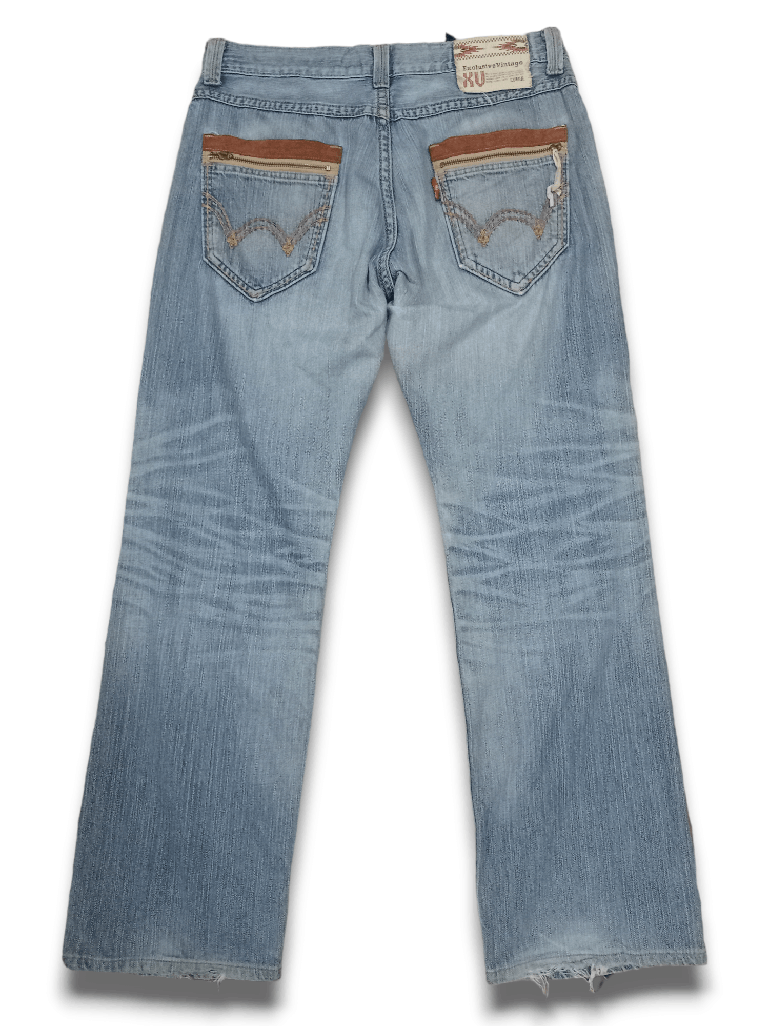 Edwin Exclusive Vintage Edwin Japan Distressed Baggy Jeans 36x32 Size US 36 / EU 52 - 1 Thumbnail