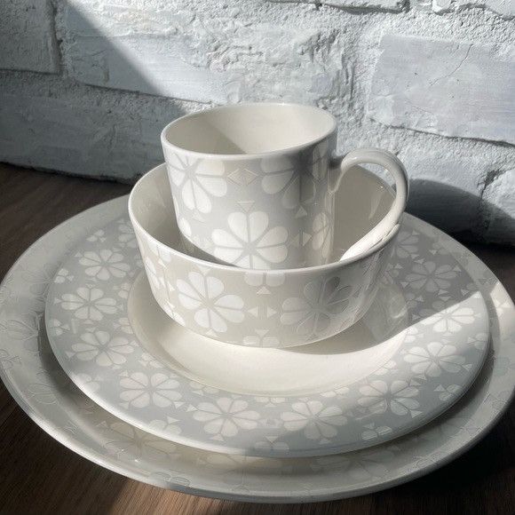 Kate Spade Kate Spade Lenox Spade FLOWER PLATINUM 4pc Place Setting Size ONE SIZE - 2 Thumbnail