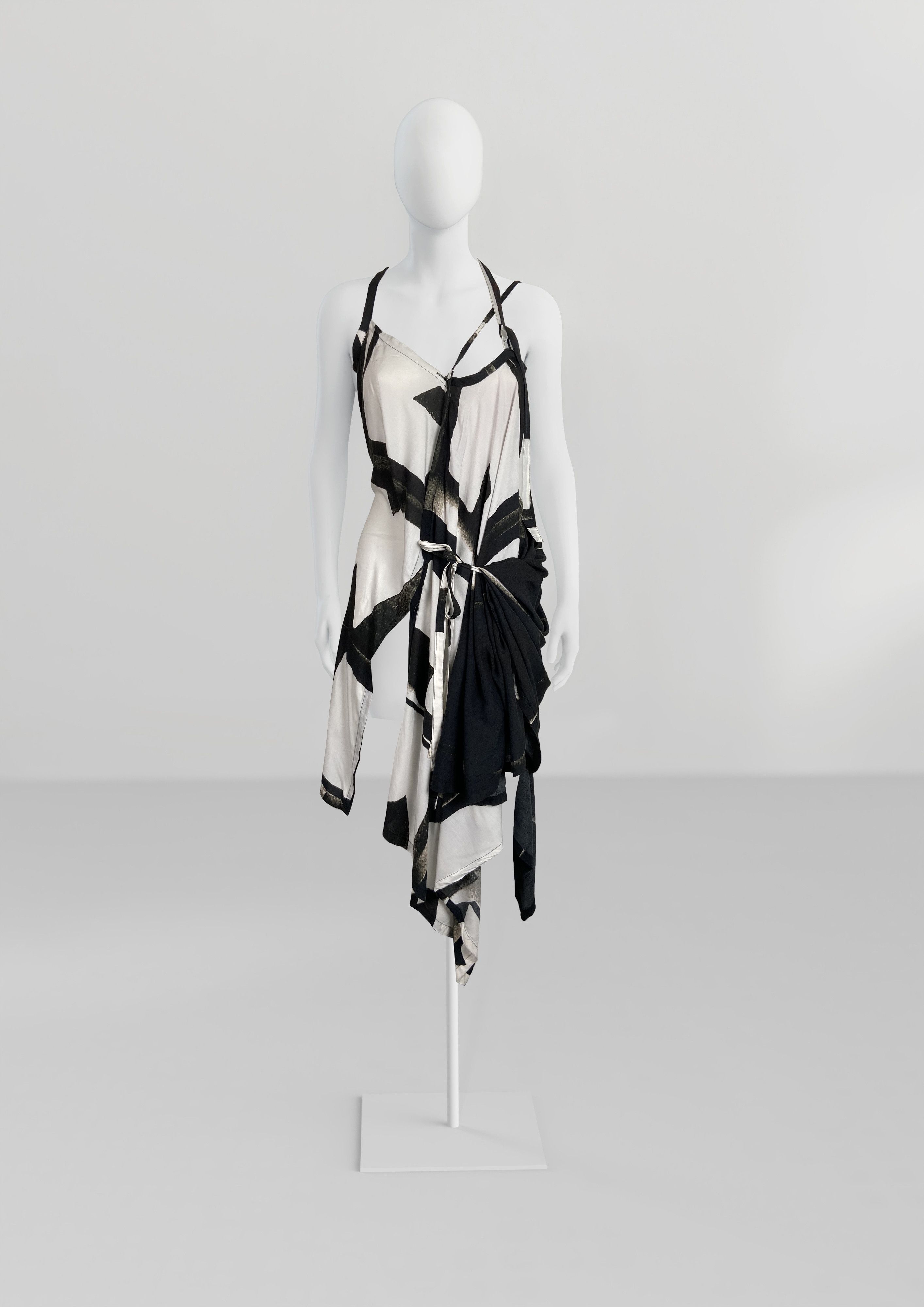 image of Ann Demeulemeester Dress / Tunic in Black/White, Women's (Size Small)