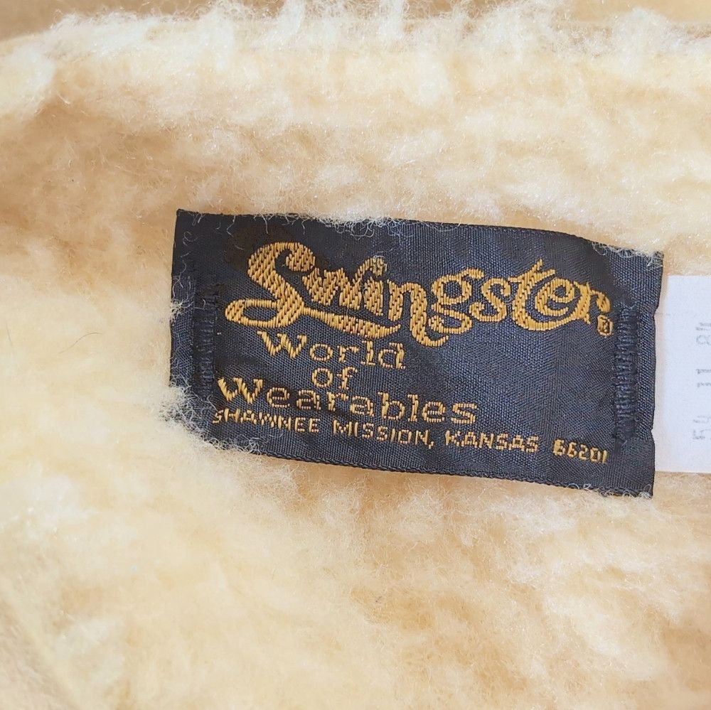 Swingster Swingster Vintage Men's XL Tan Faux Shearling Vest Shawnee Size US XL / EU 56 / 4 - 5 Thumbnail