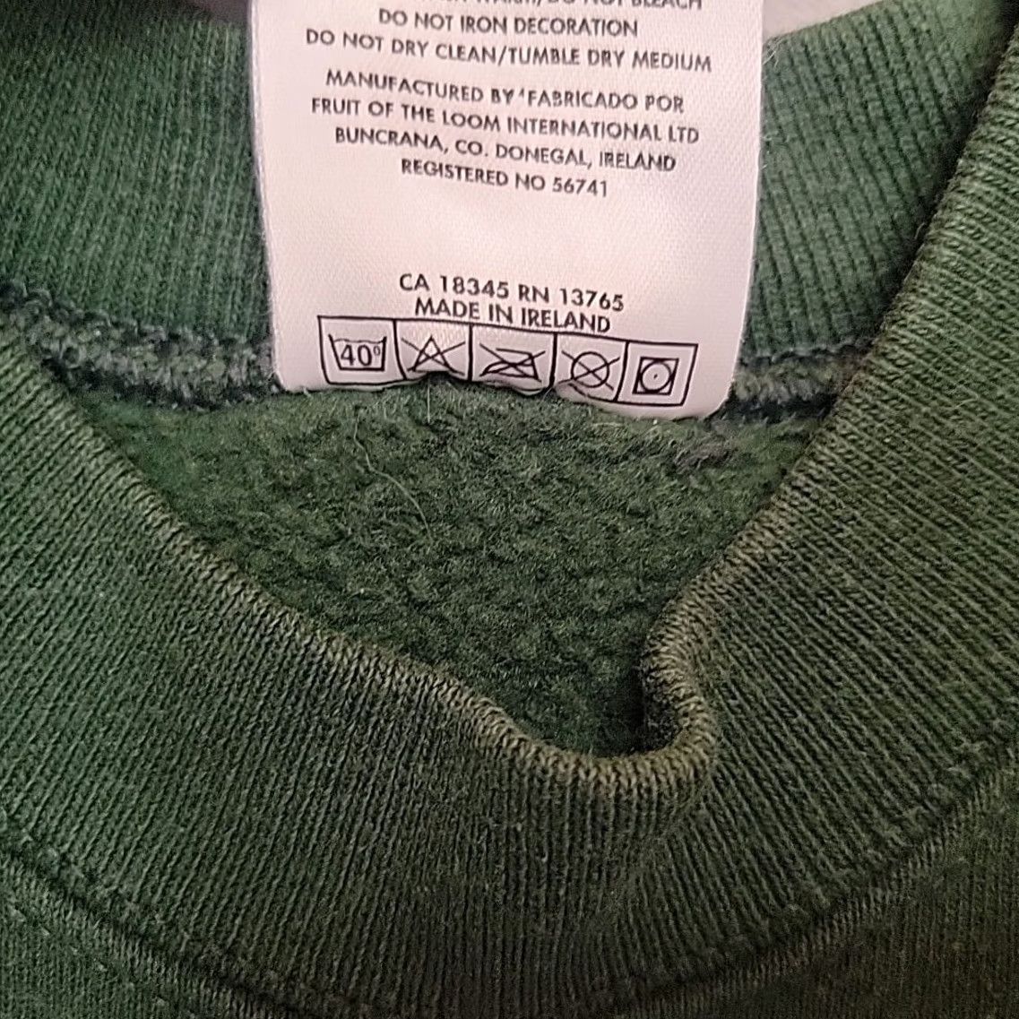 Vintage VTG Screen Stars Sweatshirt Men XL Green London England Graphic Pullover Retro Streetwear Shirt Crew Neck All Seasons Mens Size US XL / EU 56 / 4 - 6 Thumbnail