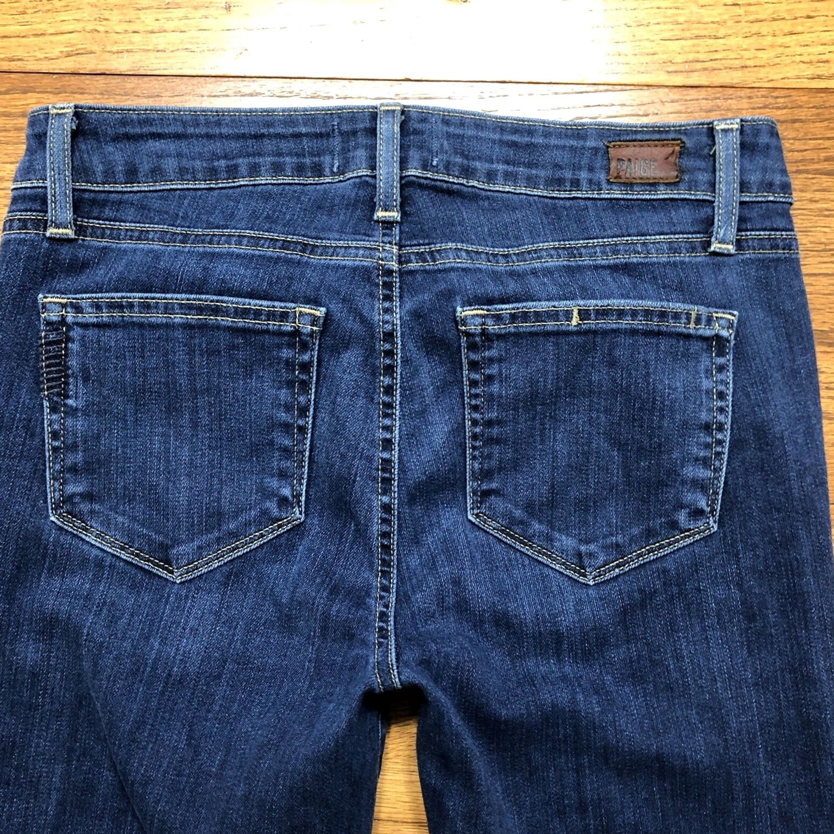 Paige VINTAGE Paige Jeans Verdugo Ultra Skinny Tag 28 X 29 Distressed Blue Denim Jeans Womens Slim 5-Pocket Bohemian USA City Size 28" / US 6 / IT 42 - 4 Thumbnail