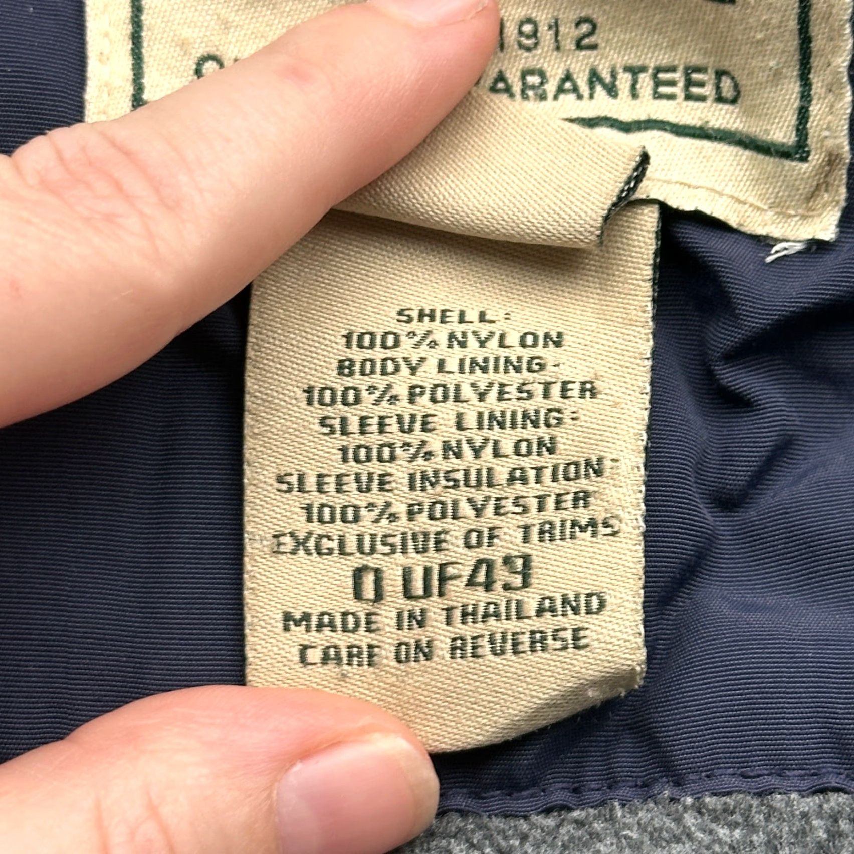 Vintage LL Bean Fleece Lined Insulated Warm Up Jacket Mens XL Full Zip Navy Size US XL / EU 56 / 4 - 4 Thumbnail