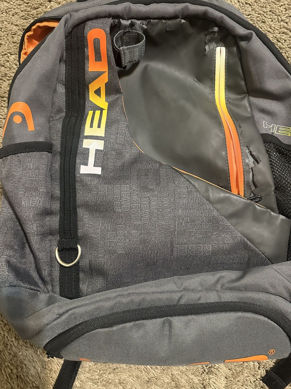 Nike Vintage Head Rebel tennis “triple orange” backpack 00s Size ONE SIZE - 2 Thumbnail