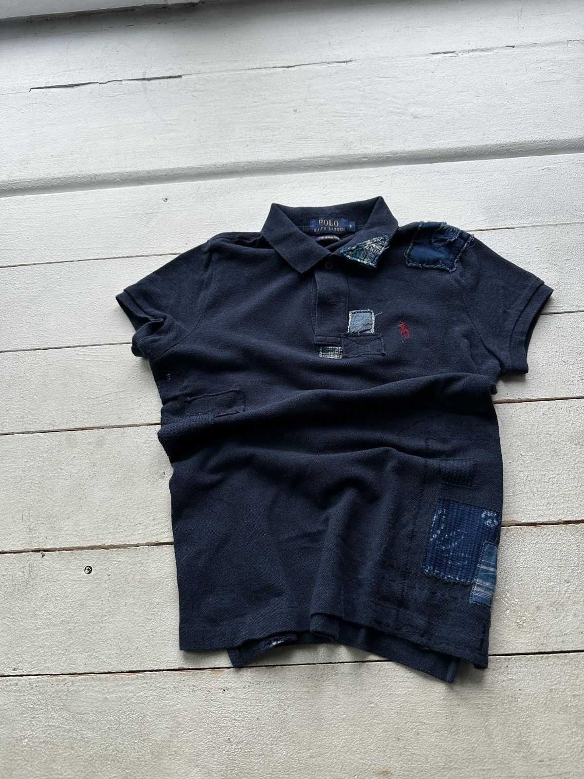 Ralph Lauren 🚨Polo Ralph Lauren PATCHWORK #3 Striped Polo T-shirt Size S / US 4 / IT 40 - 1 Thumbnail