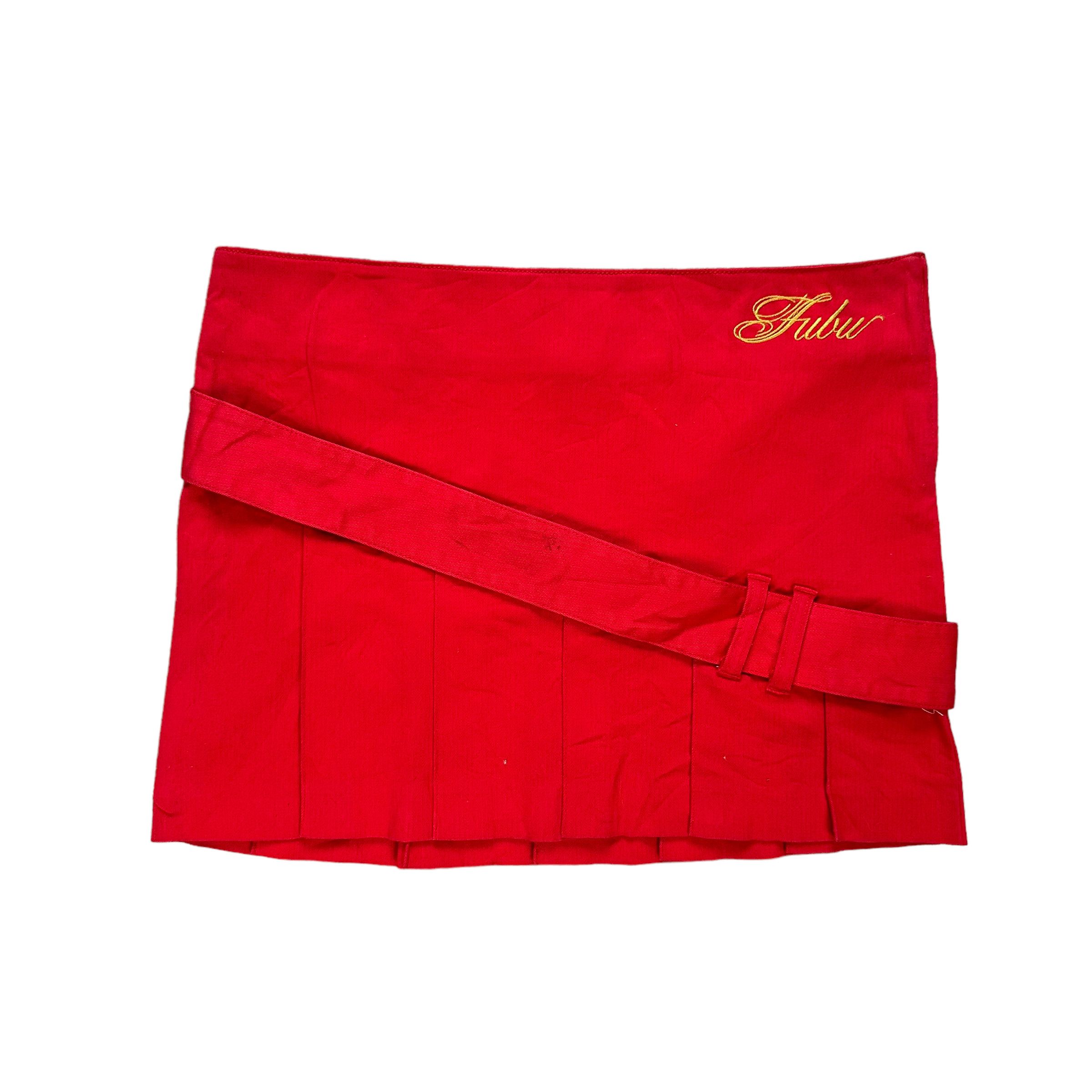 image of Fubu The Collection Red Mini Skirt 7728-167, Women's (Size 32)