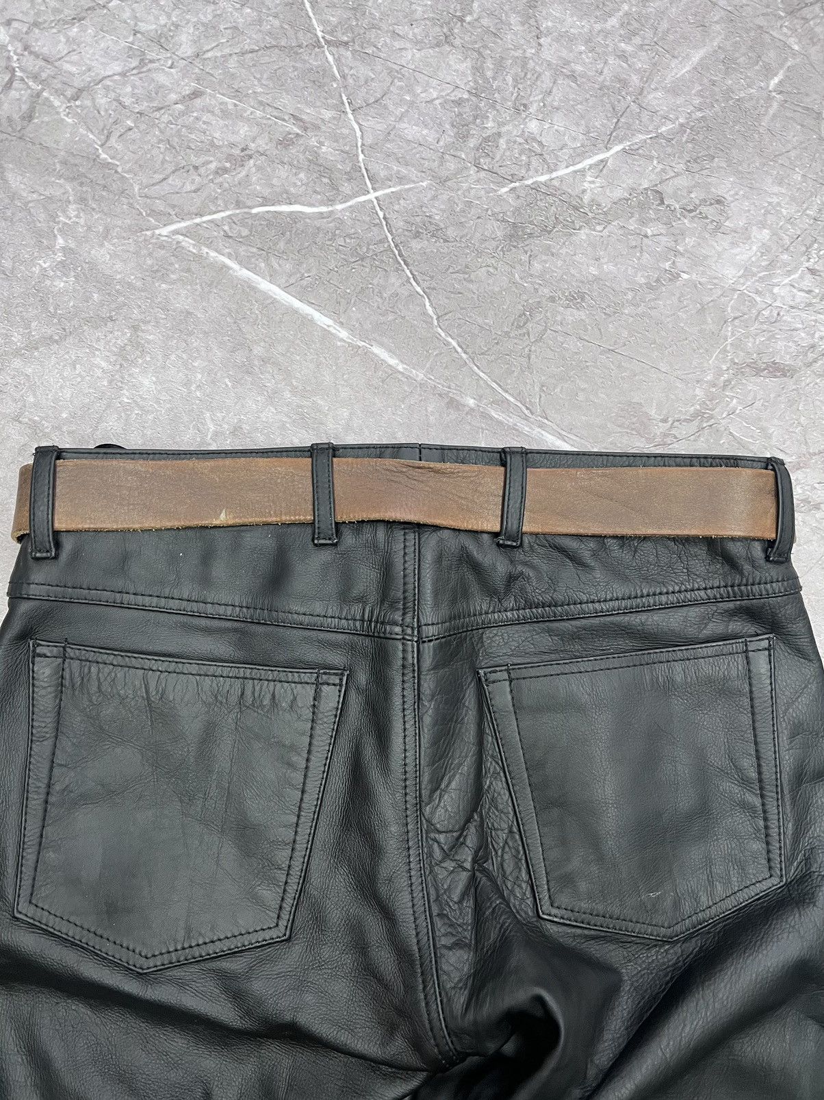 Diesel × If Six Was Nine × Vintage SALE💣💣 VINTAGE DIESEL GOTHIC LEATHER BELT RICK OWENS STYLE Size ONE SIZE - 7 Thumbnail