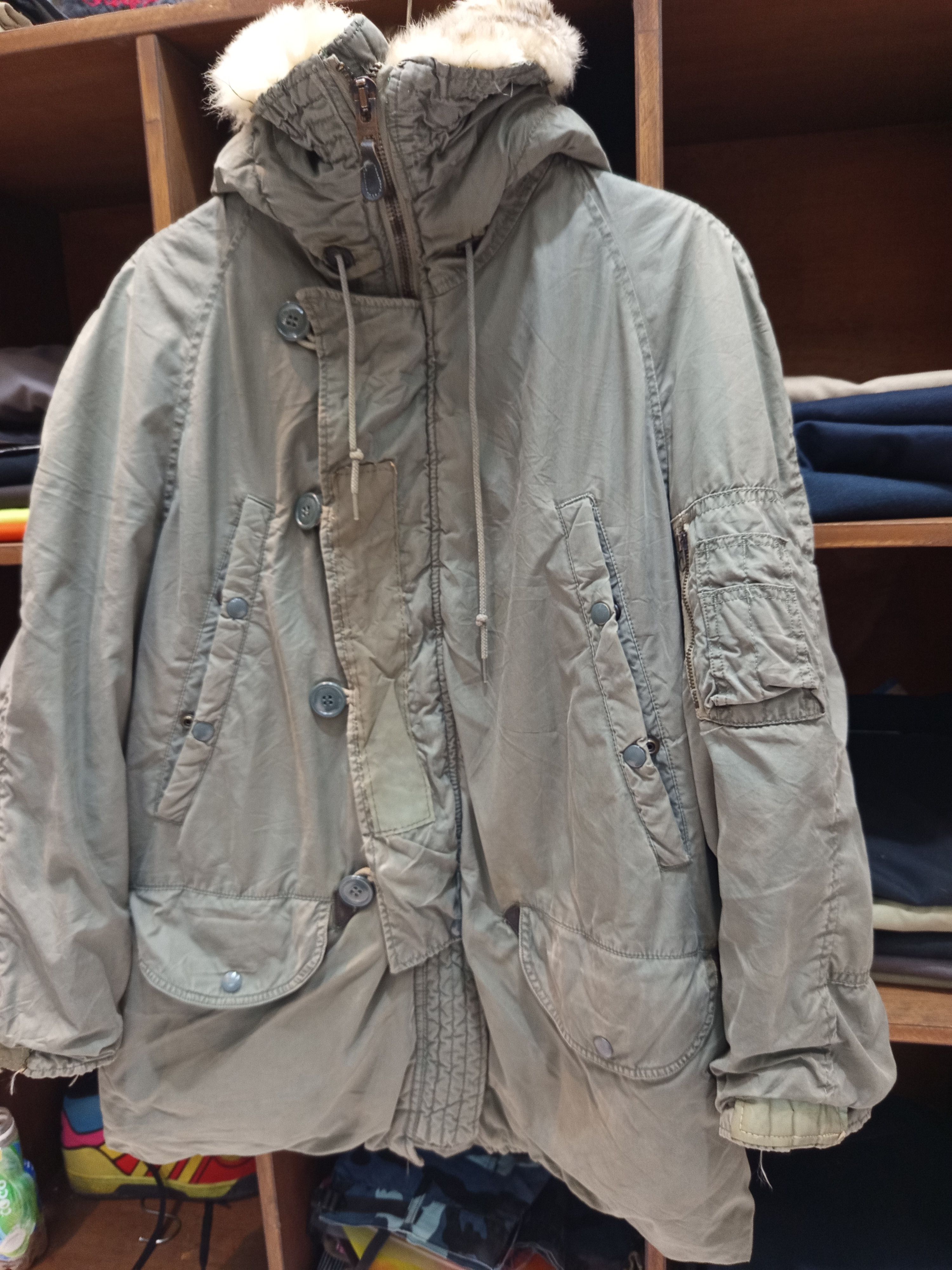 Vintage 1960s US Air Force USAF Tag Officer Vietnam War Era Parka Size US L / EU 52-54 / 3 - 4 Thumbnail