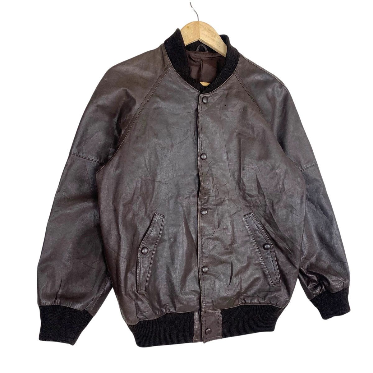 Japanese Brand 💥80s BAHRON TYPE G1 LEATHER JACKET Size US L / EU 52-54 / 3 - 3 Thumbnail