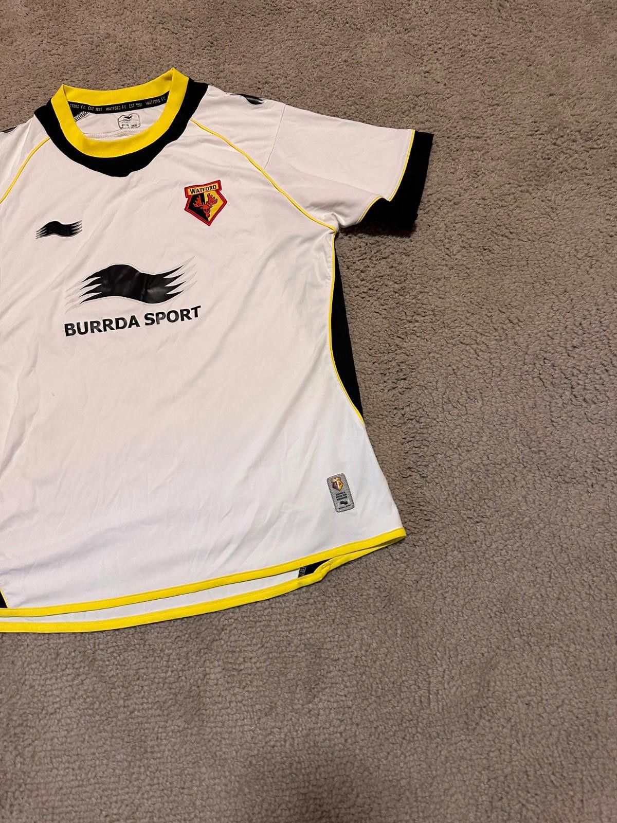 Burma Bibas FC WATFORD 2011/12 Away Football Shirt Soccer Jersey Burrda Size US L / EU 52-54 / 3 - 2 Thumbnail