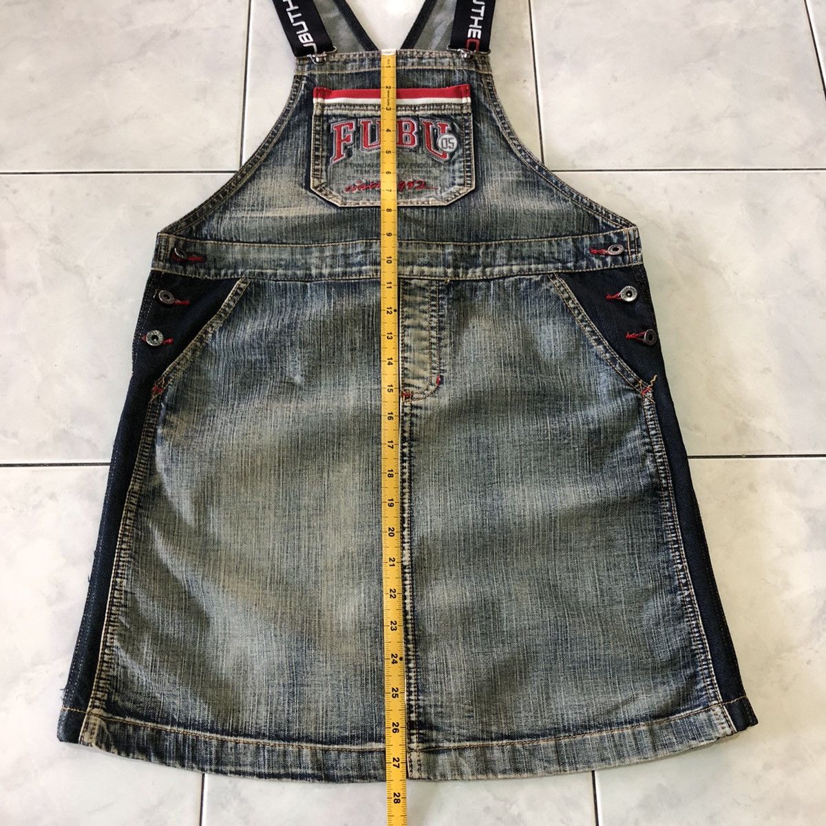Fubu 🍻Send Your OFFER🍻 ✨LIKE NEW✨ Fubu Y2k Denim Overall Skirt Size 36" / US 14 / IT 50 - 23 Thumbnail
