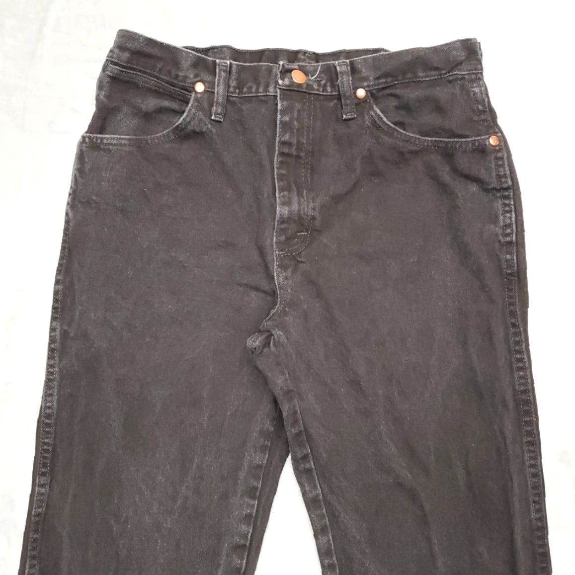 Wrangler Wrangler Jeans Mens 33x36 Black Heavyweight Denim 1013MWZWK Western Cowboy Rodeo Jeans Size US 33 - 3 Thumbnail