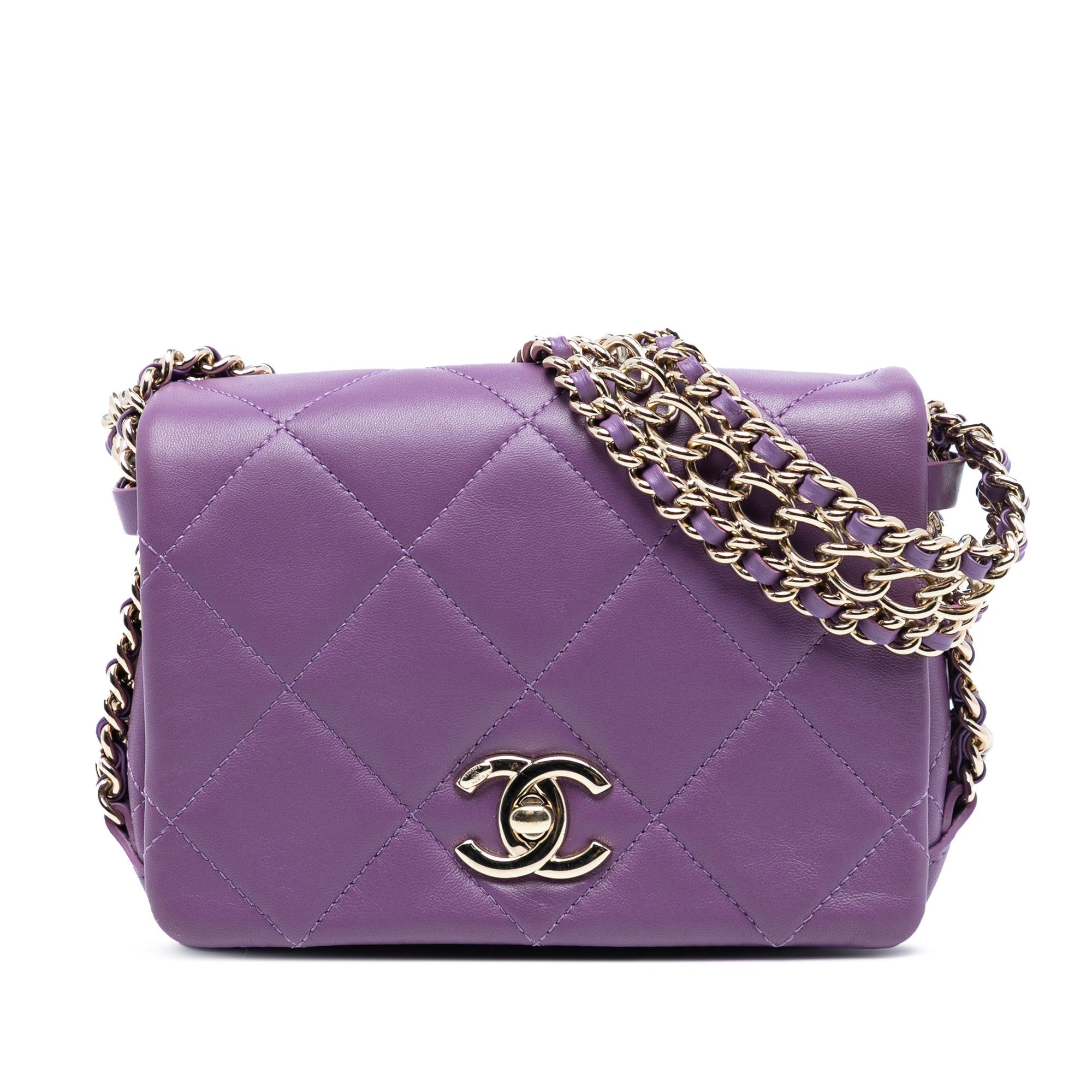 Chanel Mini Lambskin Triple Chain Full Flap Size ONE SIZE - 1 Thumbnail