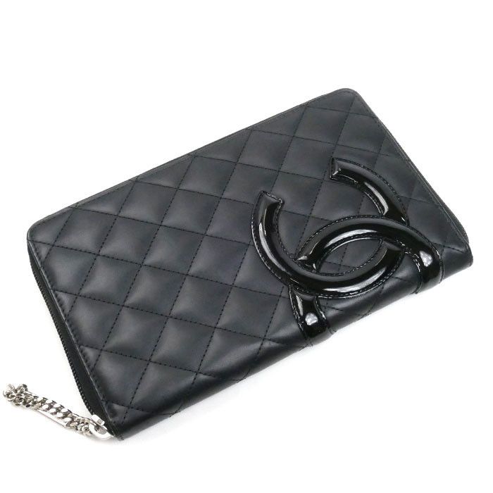 Chanel Chanel Chanel Cambon Line Lambskin Long Wallet Leather Long Wallet A48660 Size ONE SIZE - 1 Thumbnail