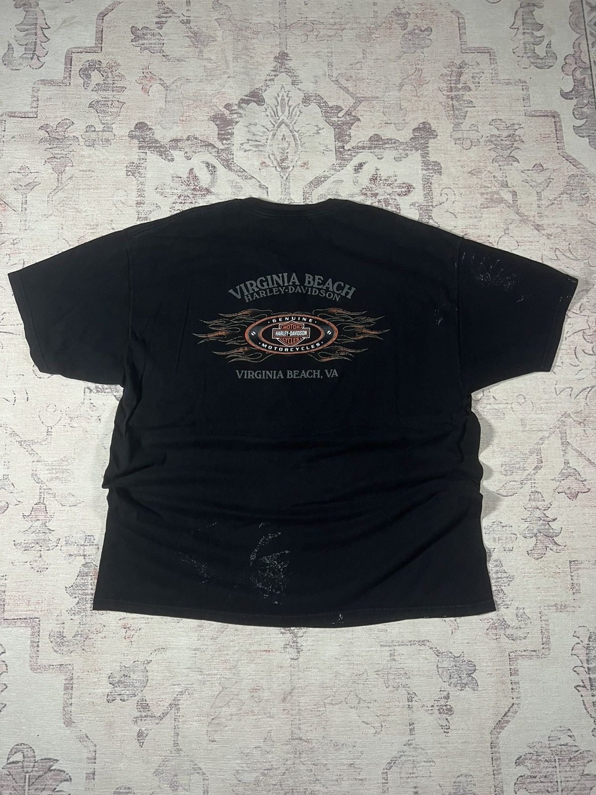 Harley Davidson Vintage Y2K Faded Virginia Beach Harley Davidson Biker Tee Size US XXL / EU 58 / 5 - 2 Thumbnail