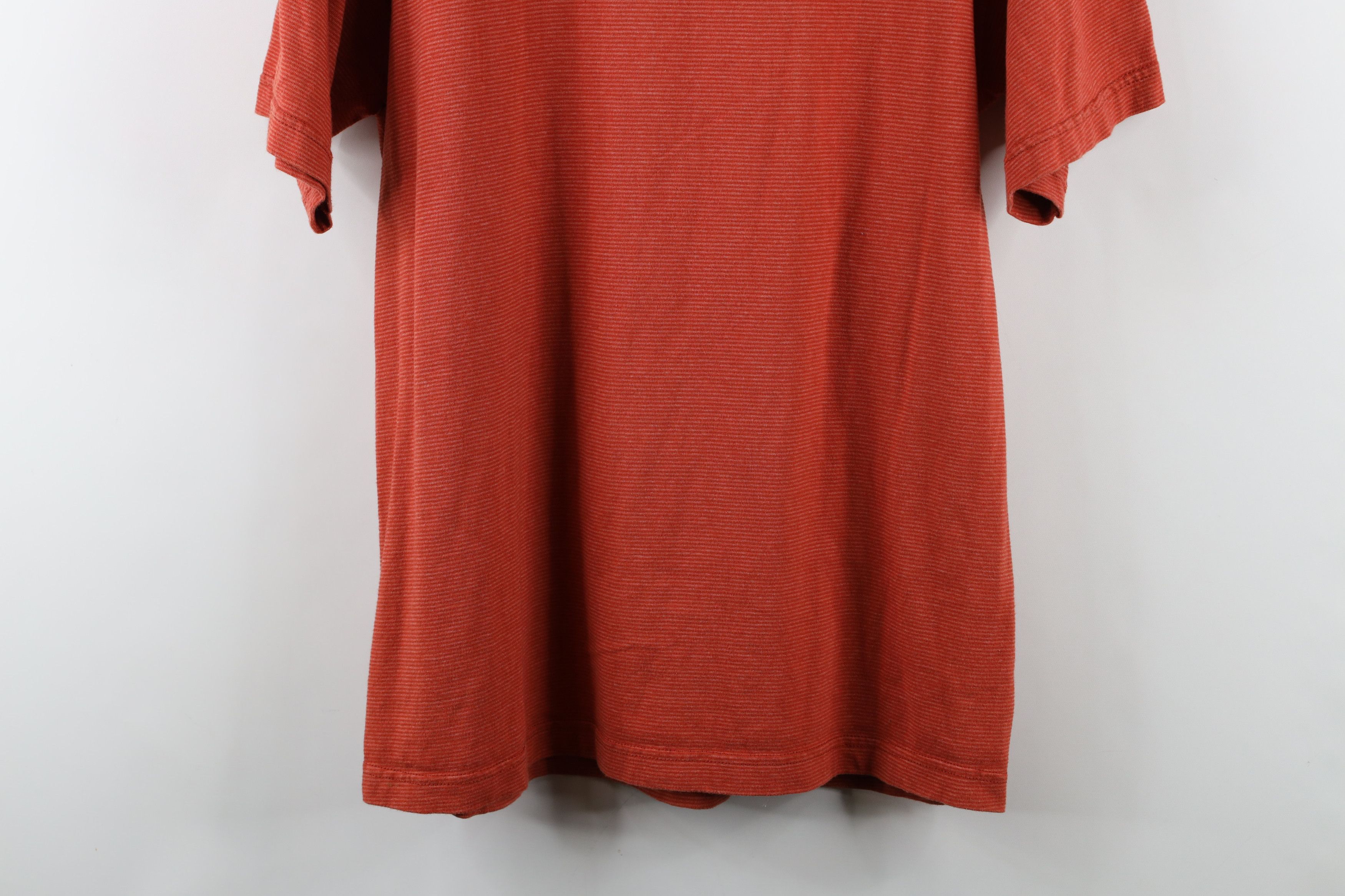 Vintage Vintage 90s Streetwear Striped Short Sleeve T-Shirt Orange Size US M / EU 48-50 / 2 - 3 Thumbnail