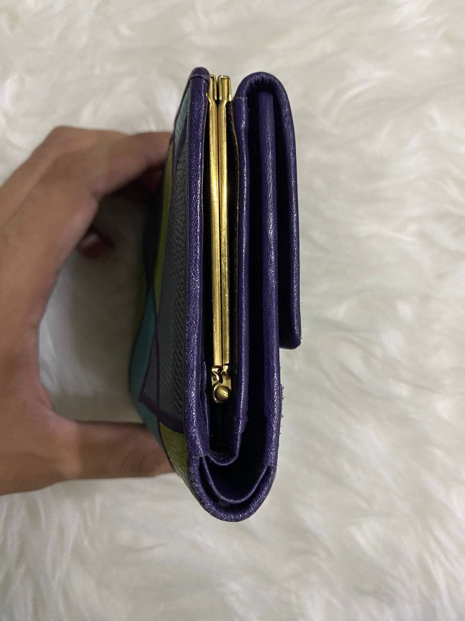 Yves Saint Laurent Yves Saint Laurent Bifold Vintage Leather Colourful Wallet Size ONE SIZE - 3 Thumbnail