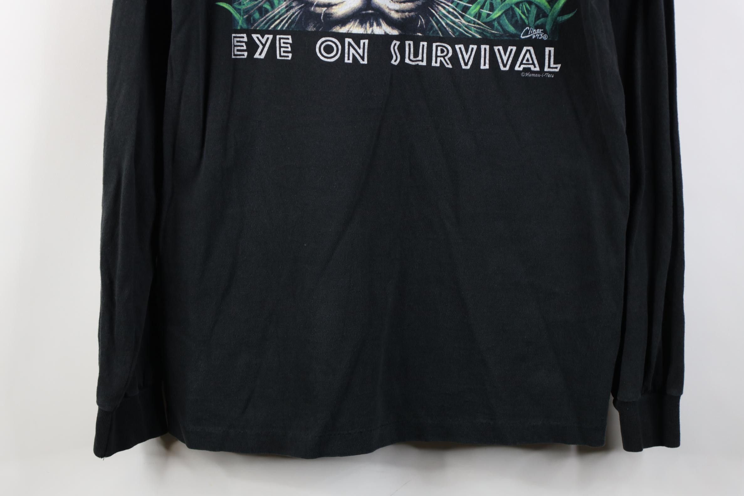Vintage Vintage 90s Streetwear Tiger Survival Long Sleeve T-Shirt Size M / US 6-8 / IT 42-44 - 3 Thumbnail