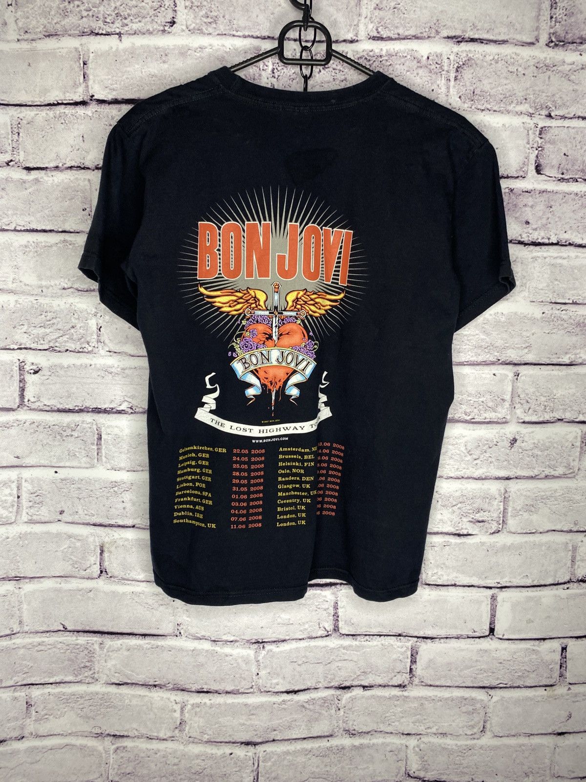 Bon Jovi Mens T-shirt Bon Jovi 2007 The Lost Highway Tour Tee Size US S / EU 44-46 / 1 - 9 Thumbnail