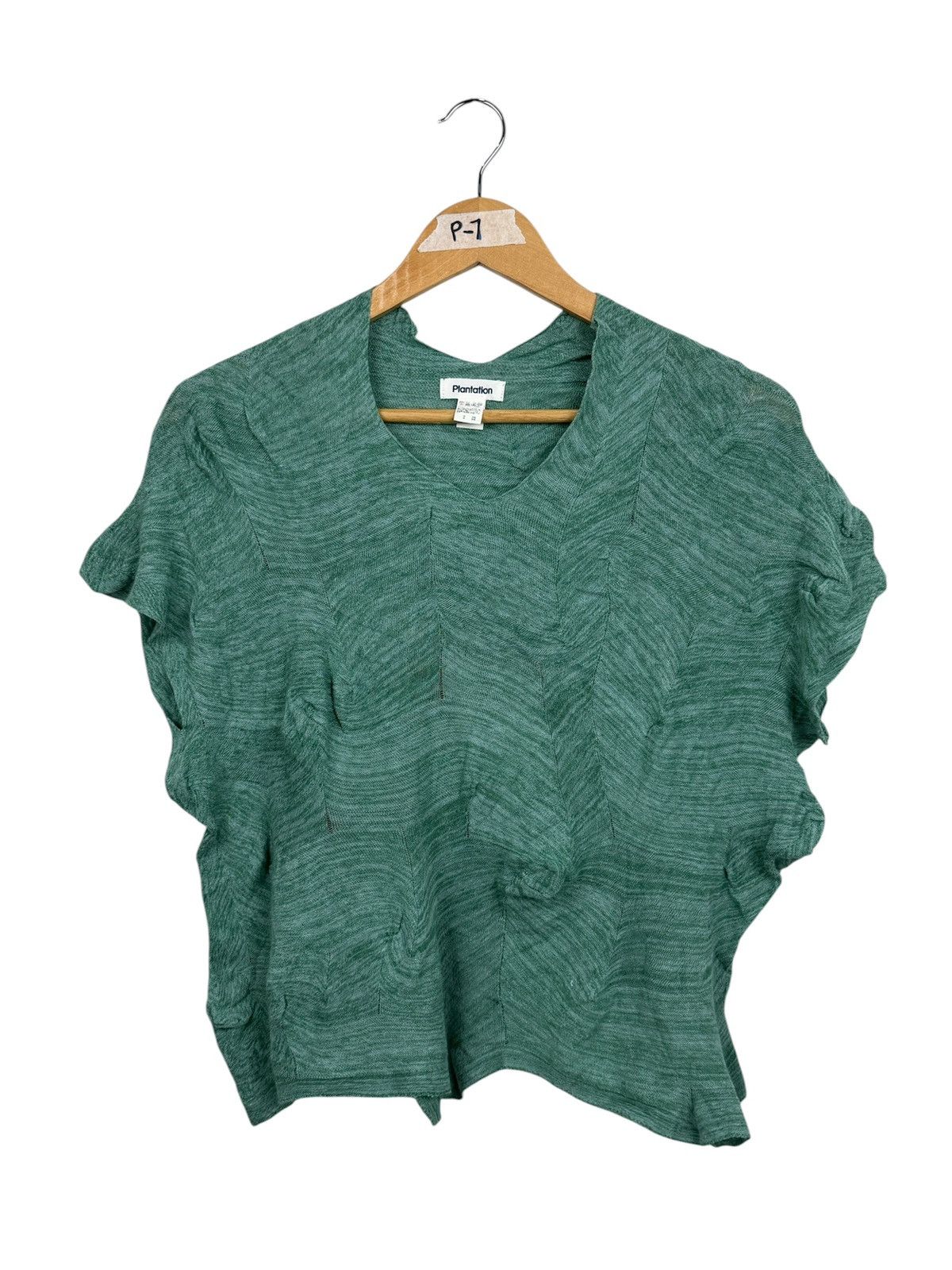 Issey Miyake Plantation Issey Miyake 3D Textured "Leaf" Knit Top Size M / US 6-8 / IT 42-44 - 1 Thumbnail