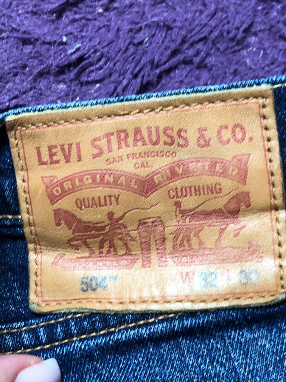 Vintage Levi's 504 Straight Fit Denim Jeans Size 32