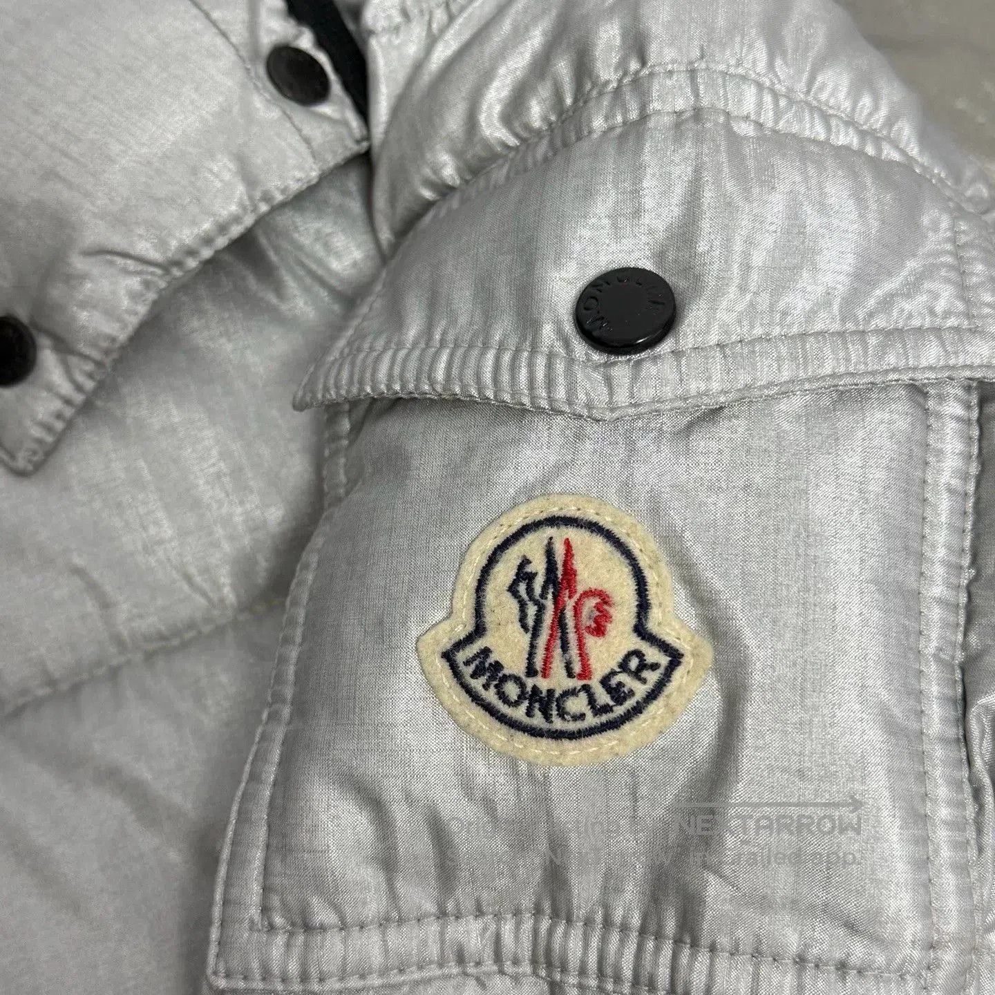 Moncler Silver Moncler Puffer Jacket Size 3. Size US L / EU 52-54 / 3 - 5 Thumbnail