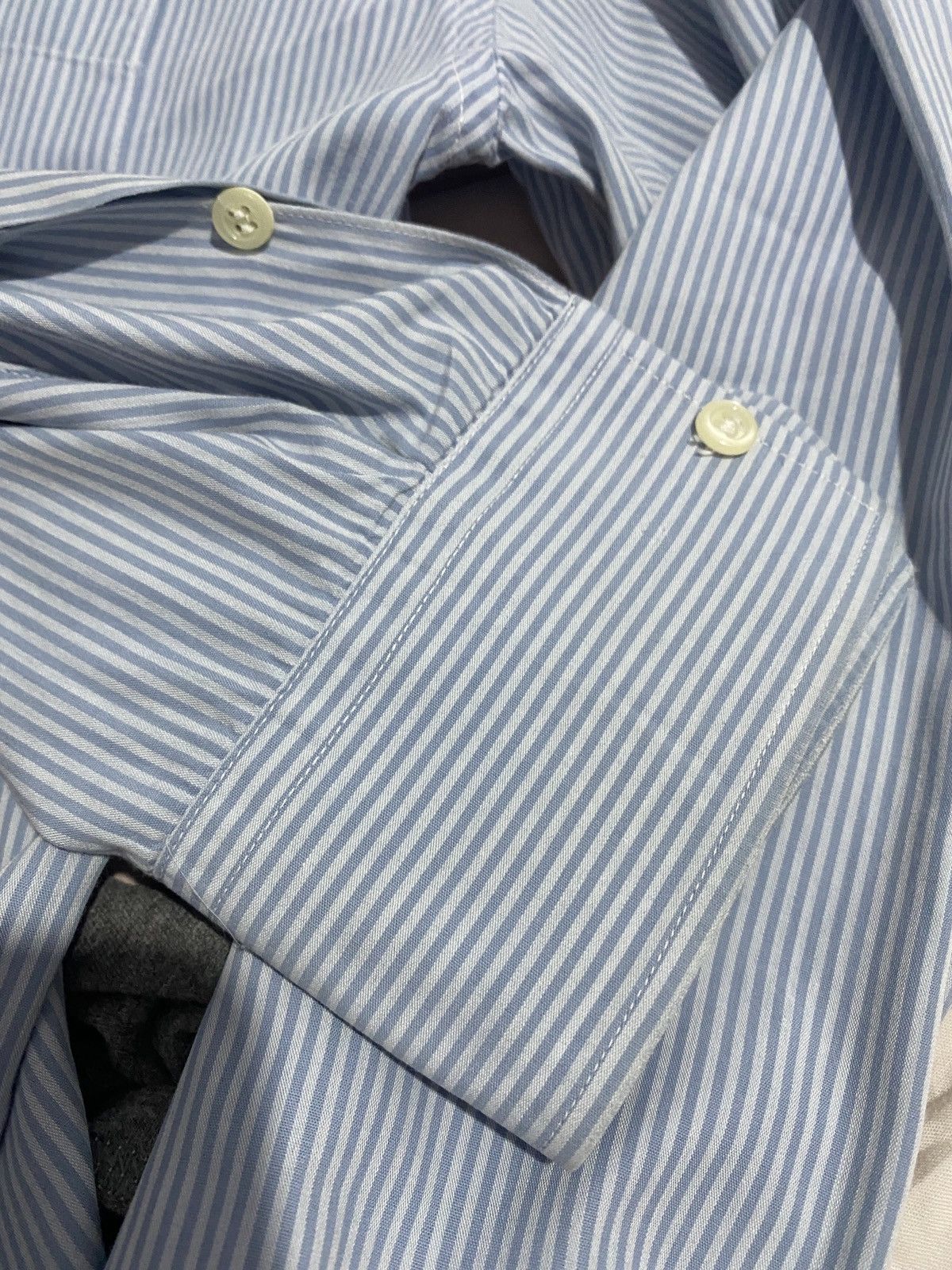 Christian Dior Monsieur Vintage Christian Dior monsieur stripped shirt button up Size US XL / EU 56 / 4 - 15 Thumbnail