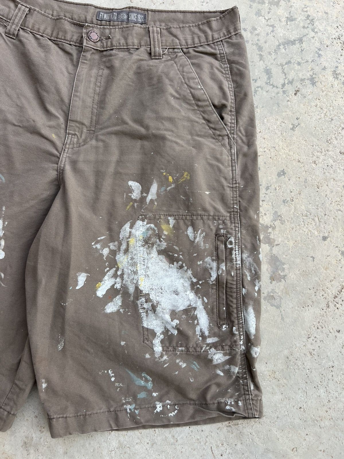 Dickies Y2K FADED PAINTED VINTAGE CARGO PAINTER SHORT Size US 32 / EU 48 - 3 Thumbnail